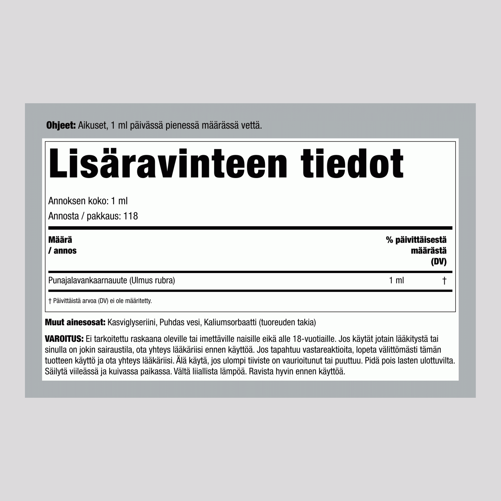 Nestemäinen punajalavanuute 4 fl oz 118 ml Pipettipullo   