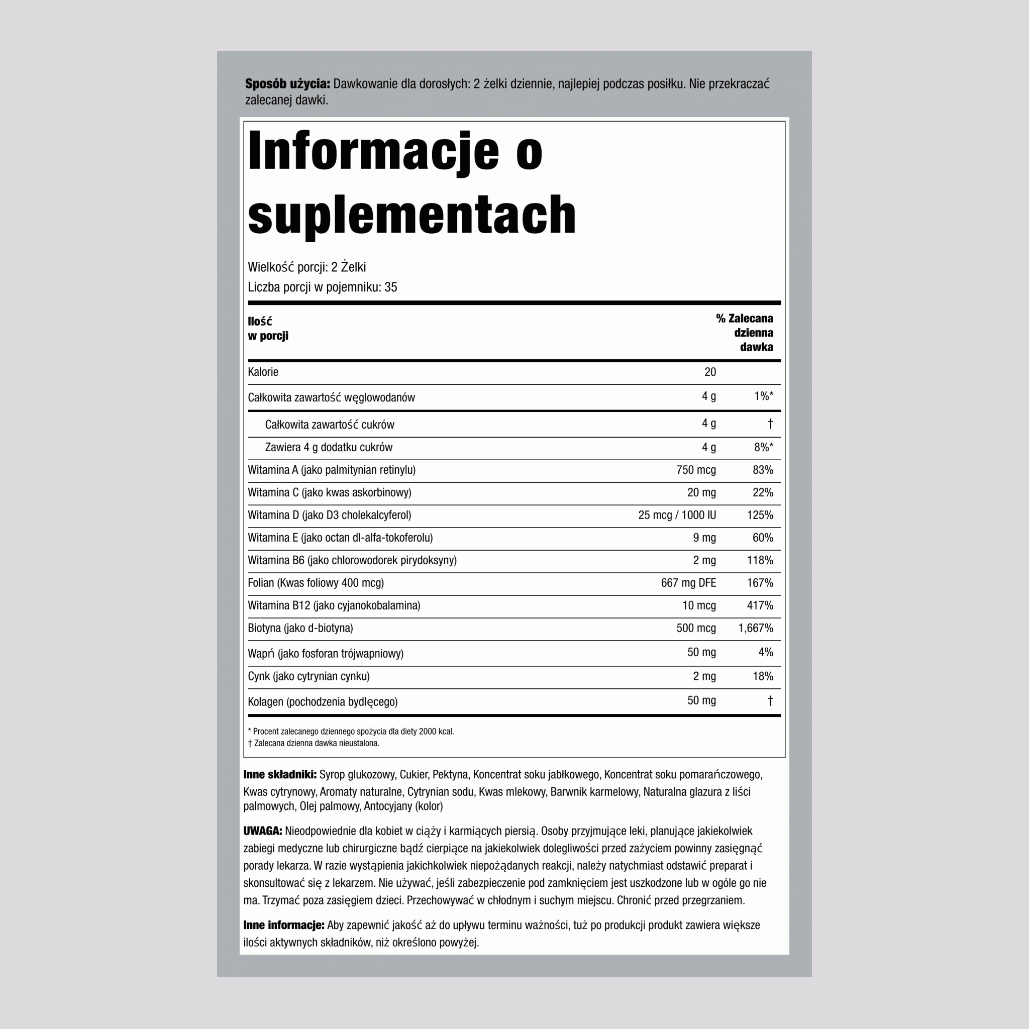 Wielowitaminowe + Kolagen Dla Kobiet (Naturalny Mix Jagodowy), 70 Gummies, 2 Butelki