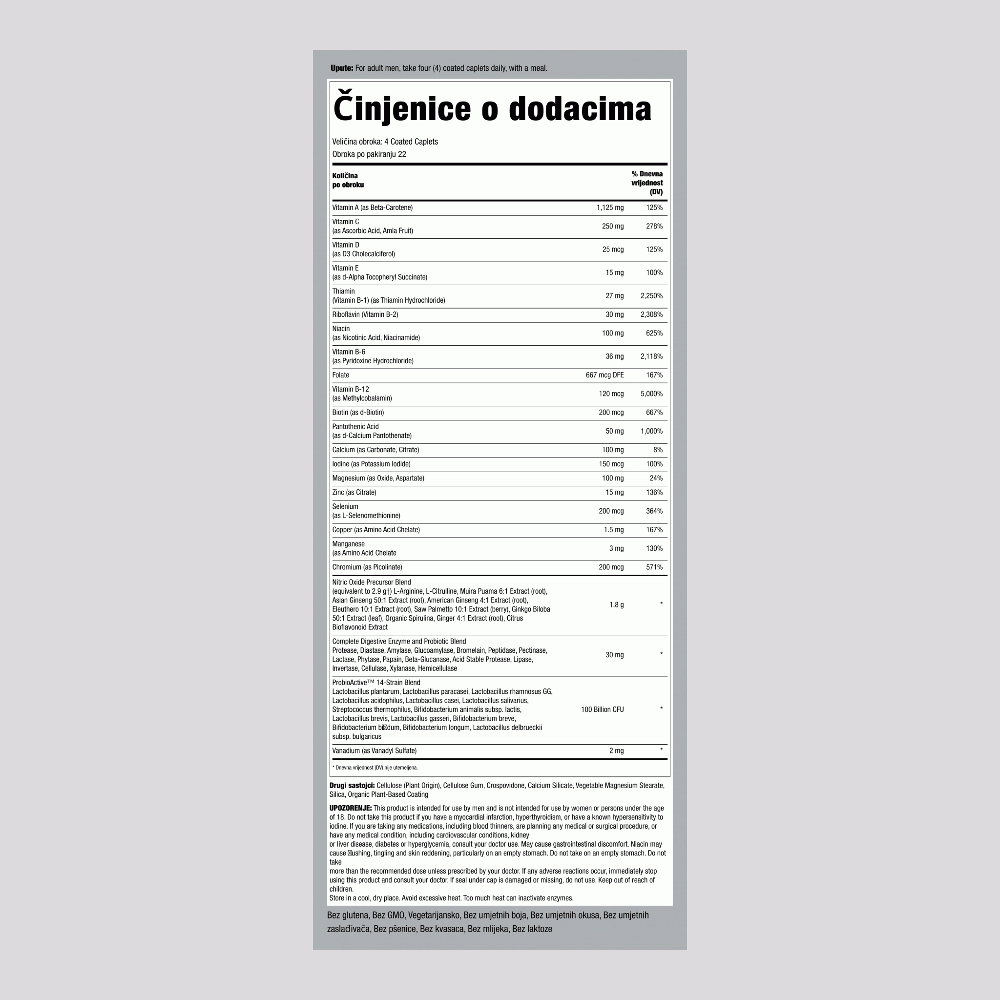 Mega Multi za muškarce, 90 obloženih tableta