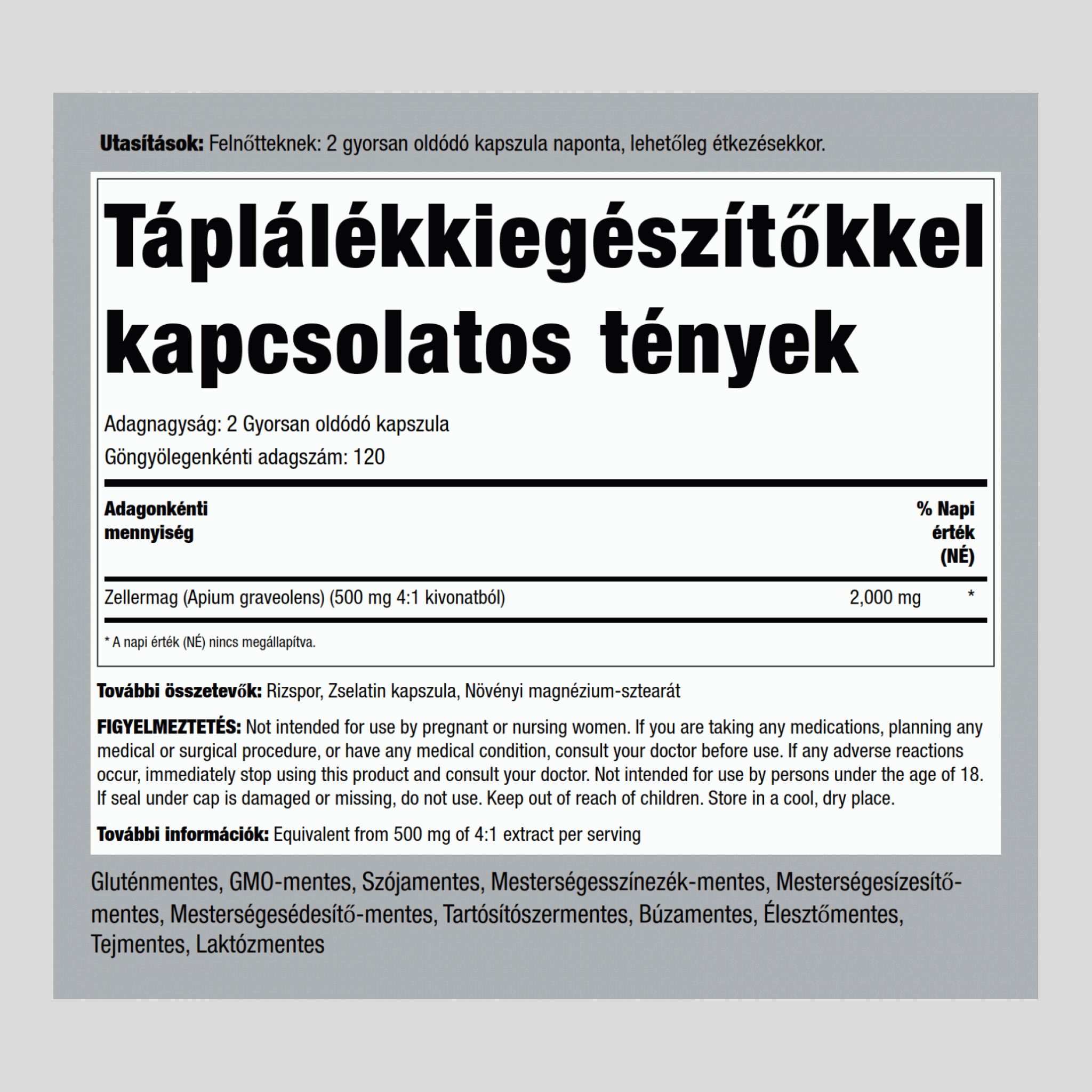 Zellermag  2000 mg (adagonként) 240 Gyorsan oldódó kapszula     