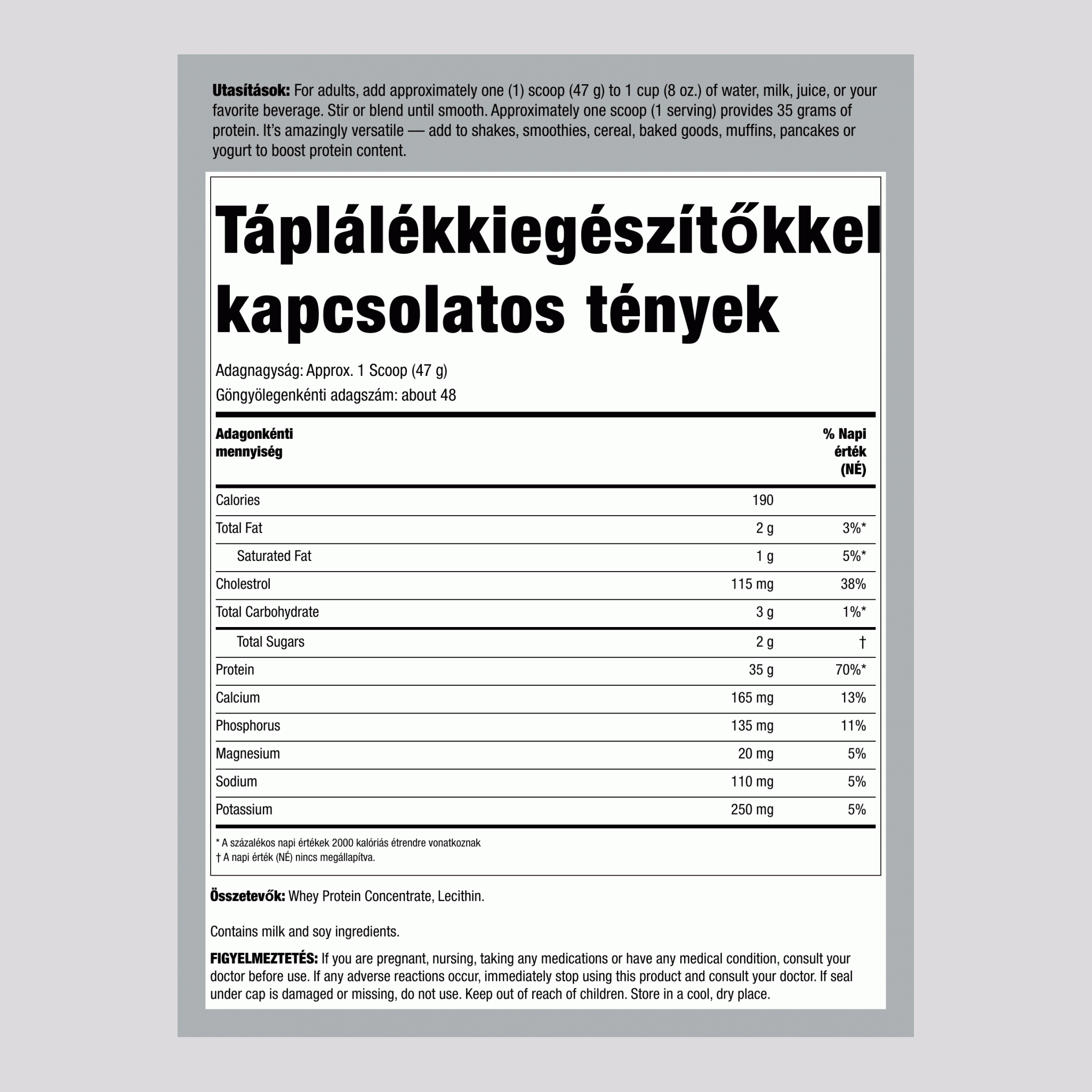 Alapvető tejsavófehérje (ízesítetlen) 5 Fontok 2.26 Kg 