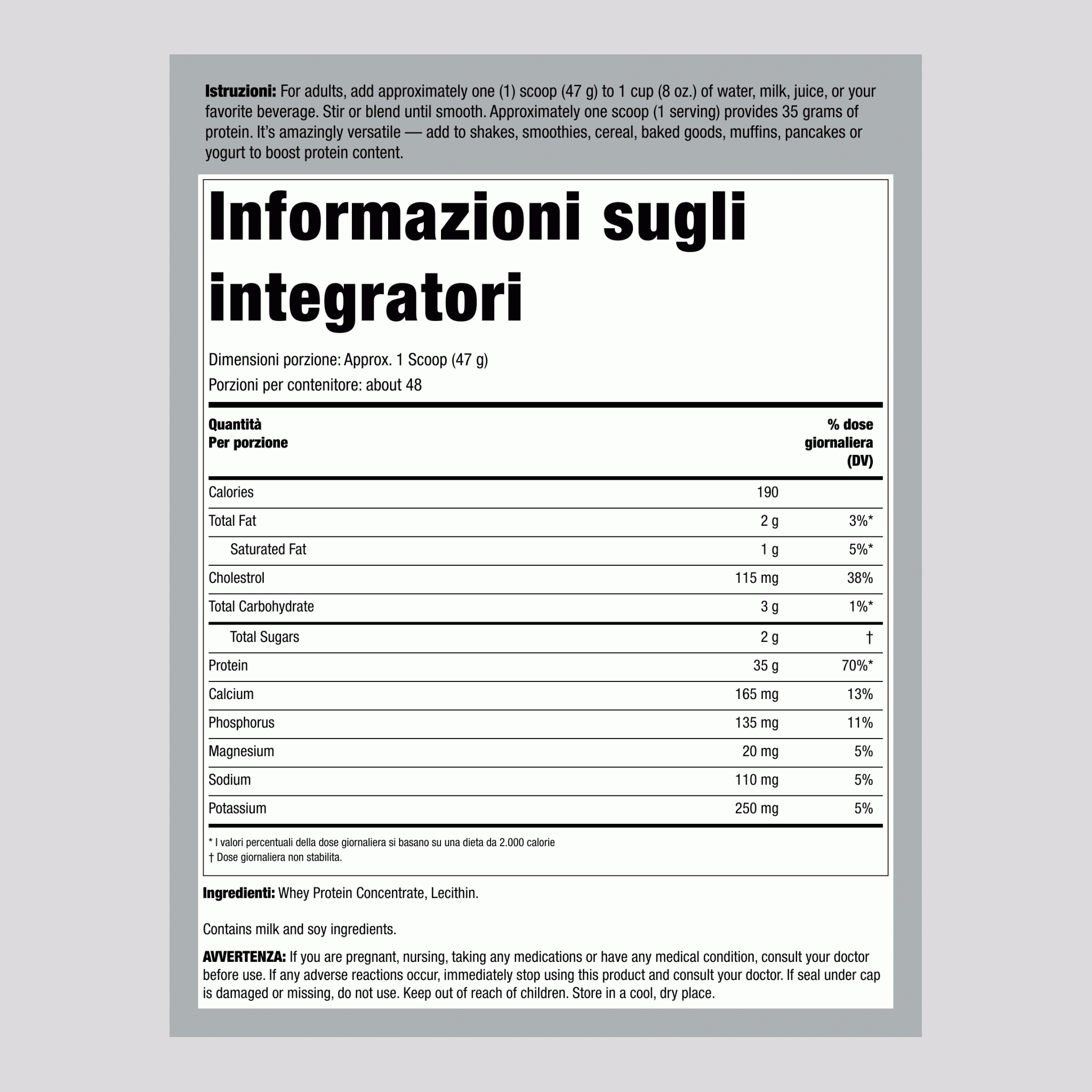 Proteine del siero del latte Ultimate (non aromatizzate) 5 lb 2.26 kg 