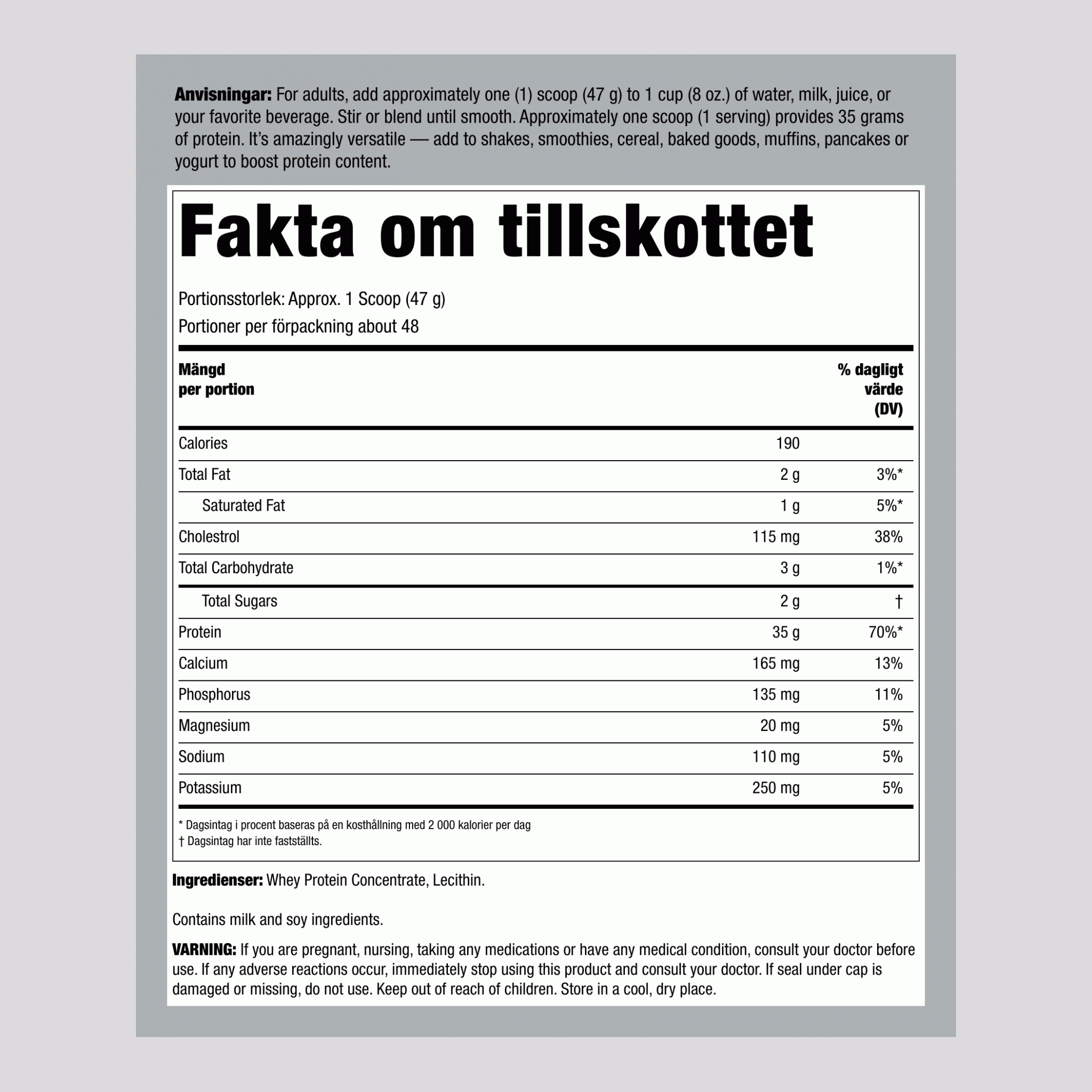 Yttersta vassleprotein (utan smaksättning) 5 pund 2.26 kg 