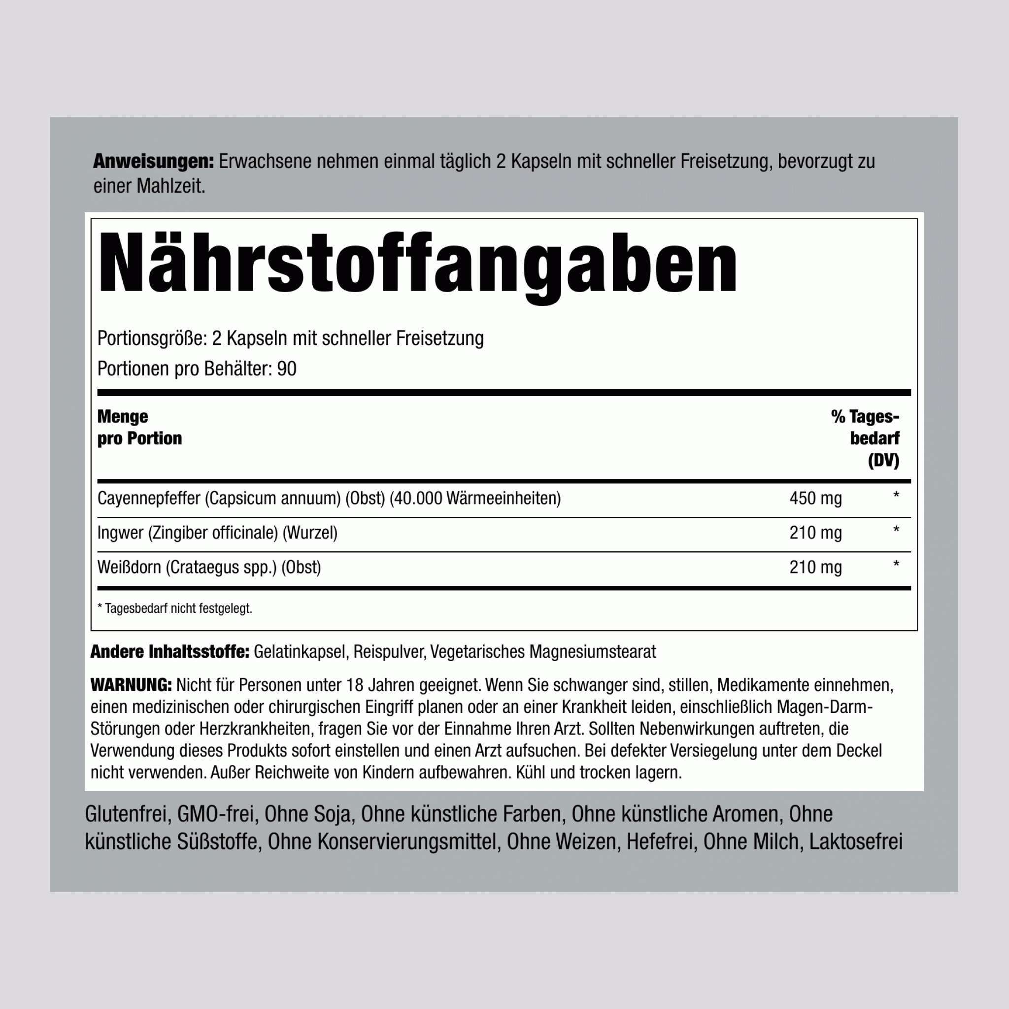 Ultra Max Cayenne Plus 180 Kapseln mit schneller Freisetzung 2 Flaschen     