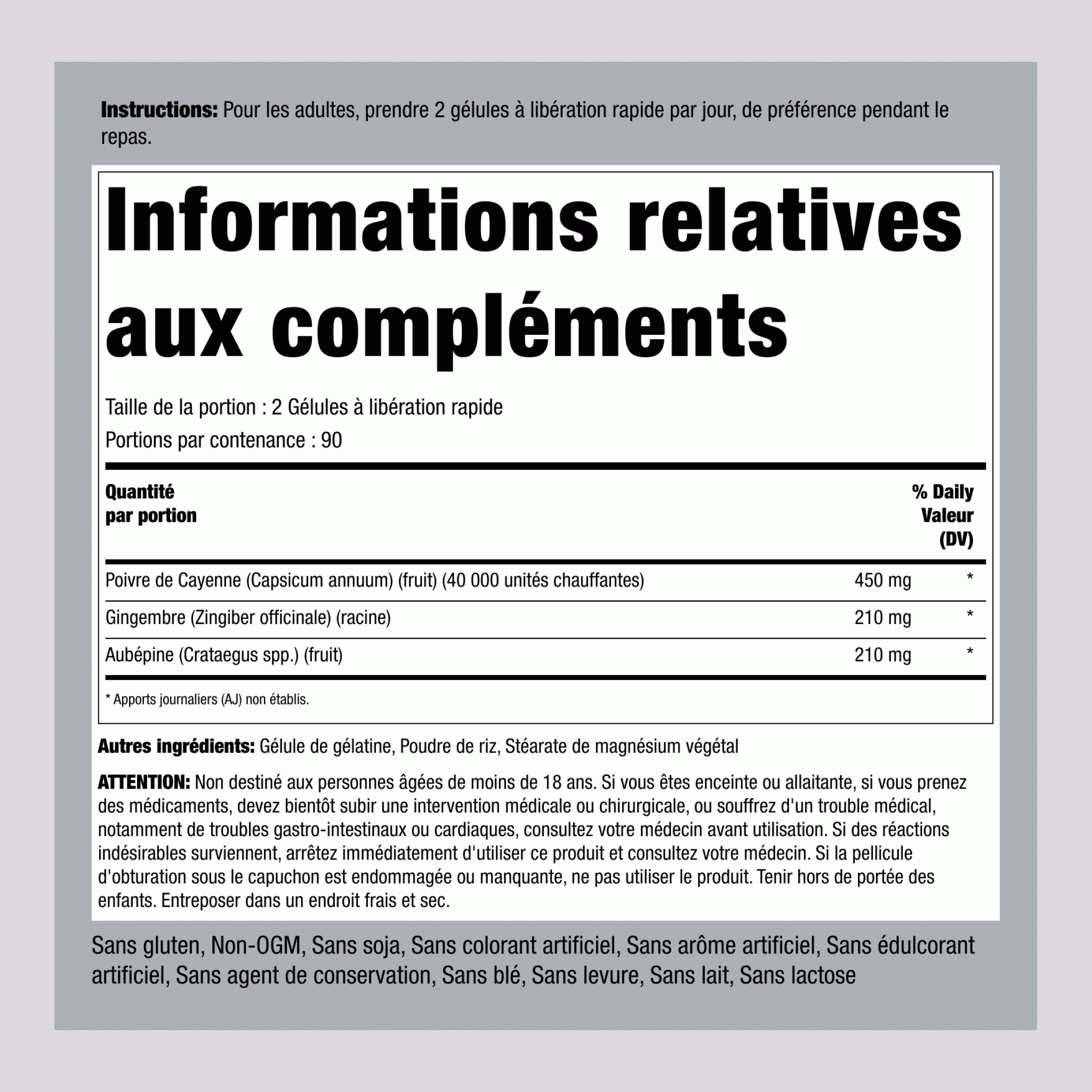 Ultra Max Cayenne Plus 180 Gélules à libération rapide 2 Bouteilles     