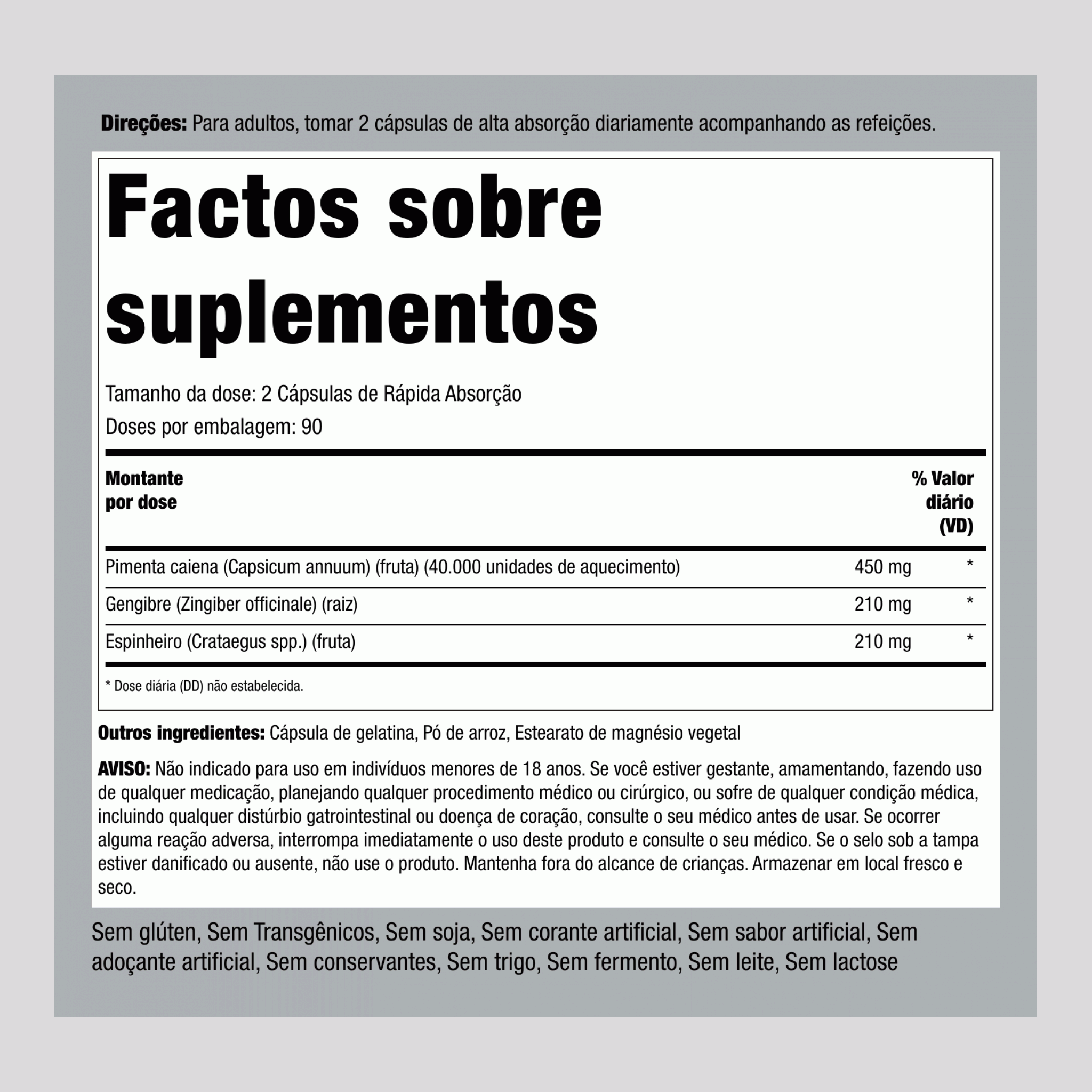 Caiena Ultra Max Plus 180 Cápsulas de Rápida Absorção       