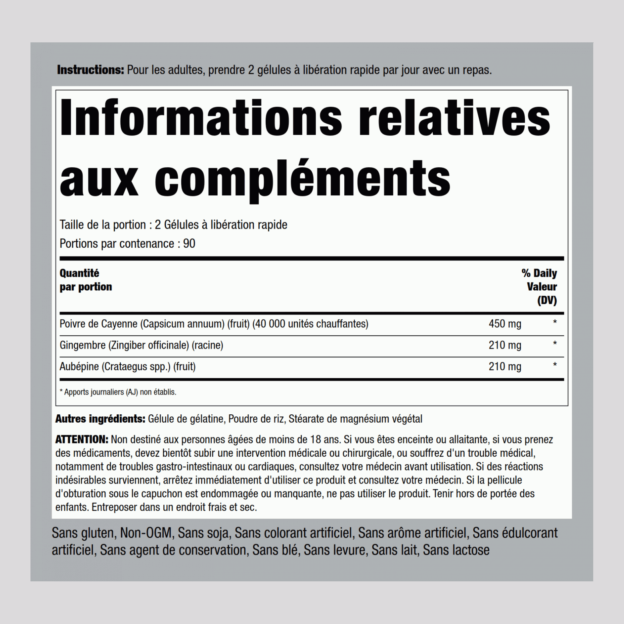 Ultra Max Cayenne Plus 180 Gélules à libération rapide       