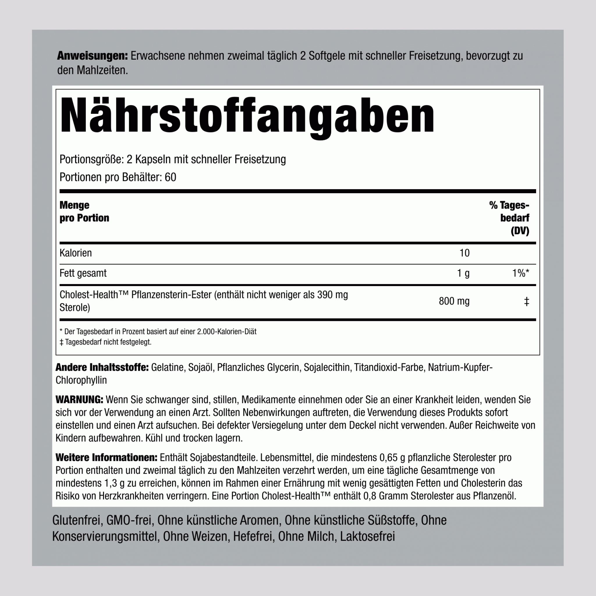 Cholest-Health, 120 schnell freisetzende Softgels, 2 Flaschen