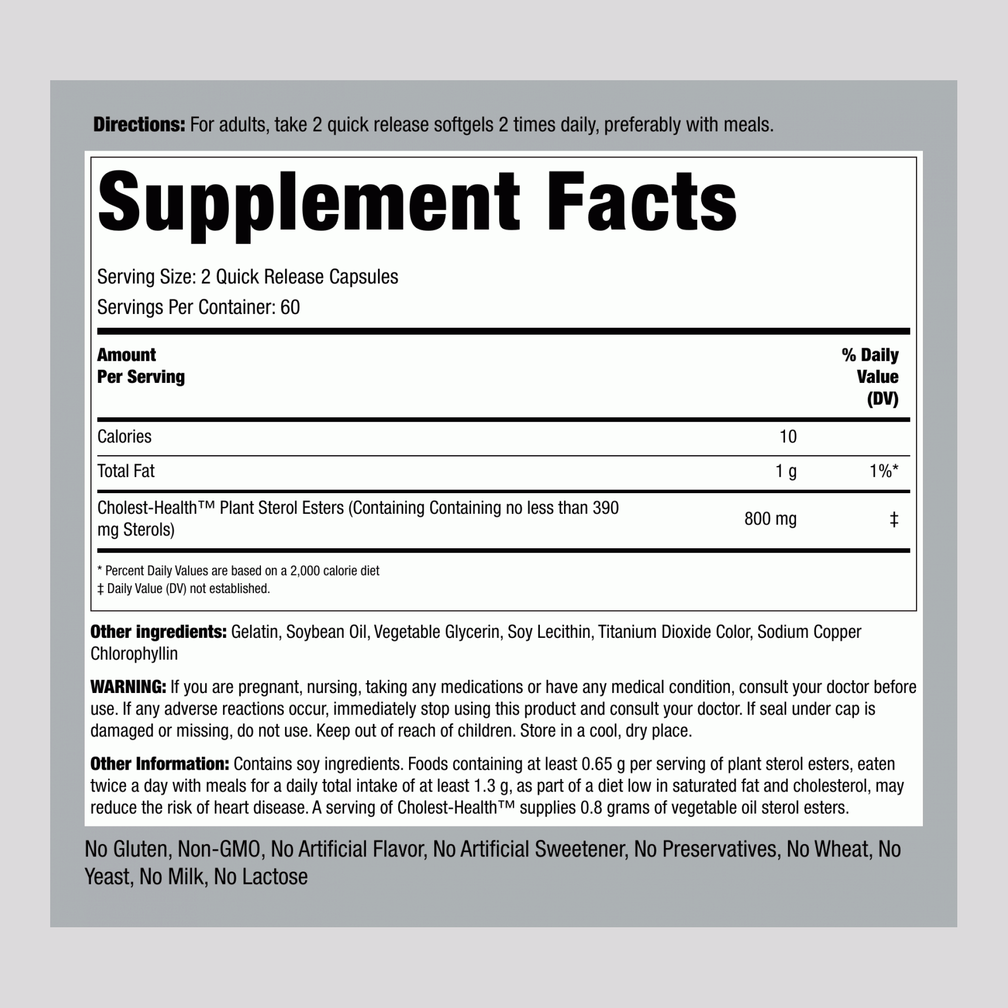 Cholest-Health, 120 Quick Release Softgels, 2  Bottles