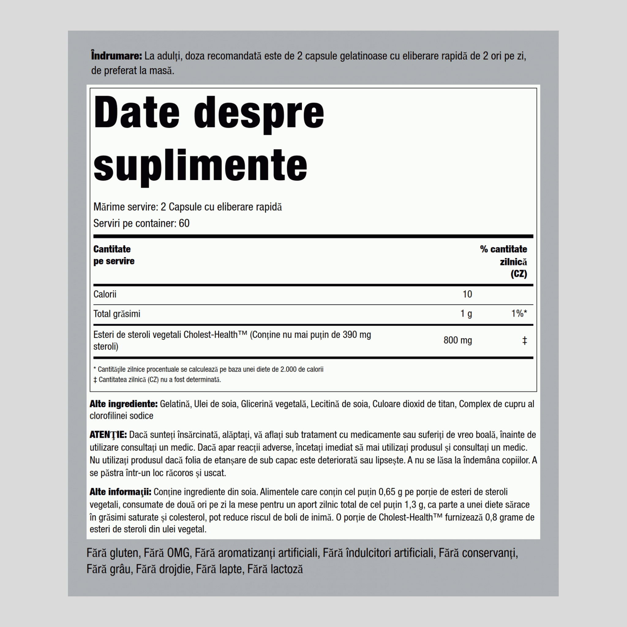 Sănătatea colesterolului, 120 de softgels cu eliberare rapidă, 2 sticle