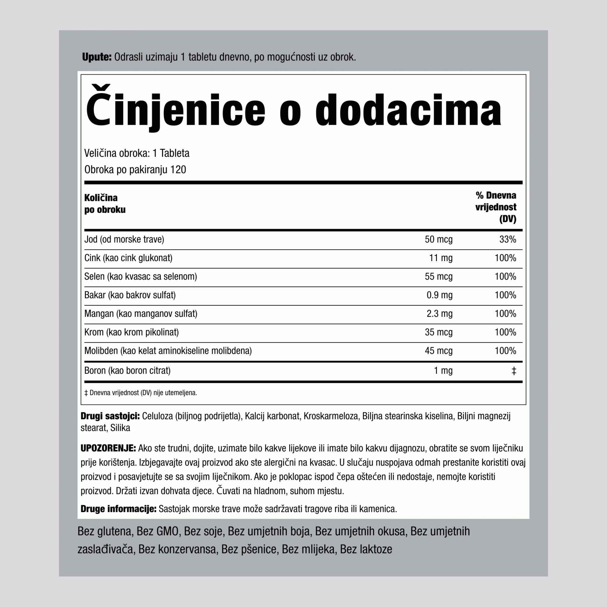 Mineral u tragovima 120 Tablete   