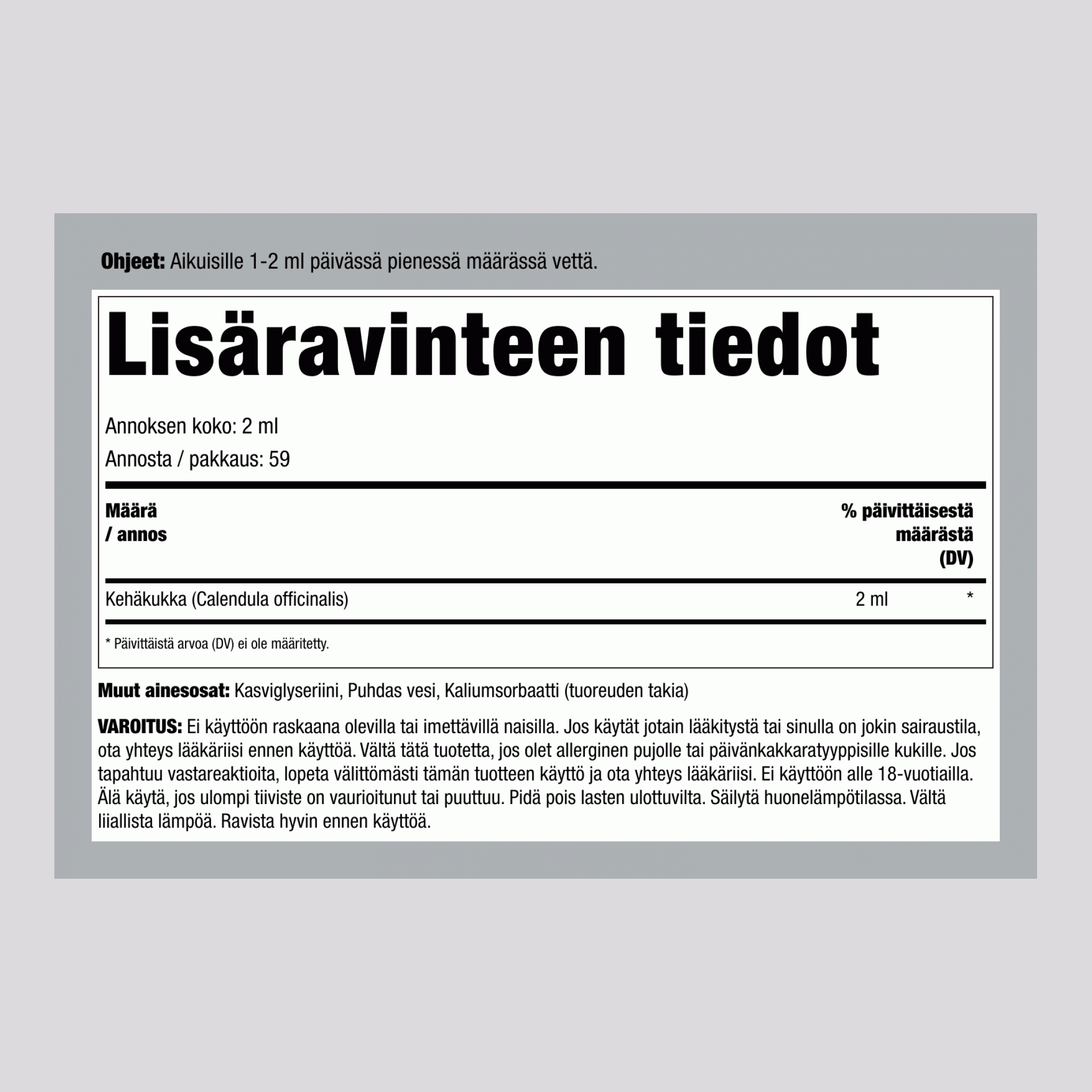 Calendula Uuteneste 4 fl oz 118 ml Pipettipullo   