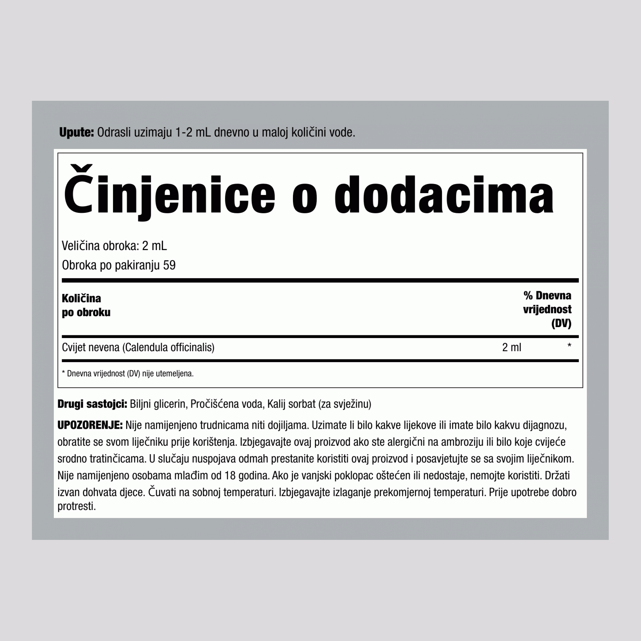 Neven Tekući ekstrakt 4 fl oz 118 ml Bočica s kapaljkom   