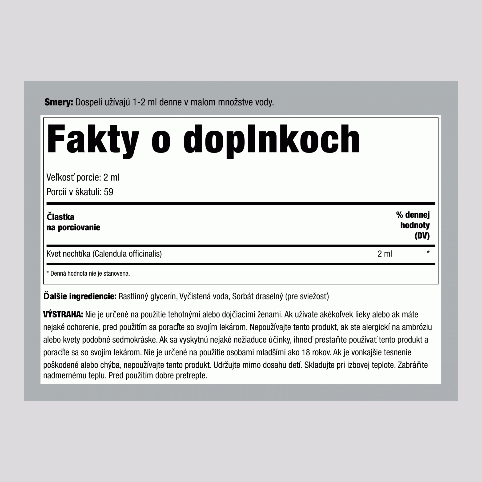 Nechtík Tekutý extrakt 4 fl oz 118 ml Fľaša na kvapkadlo   