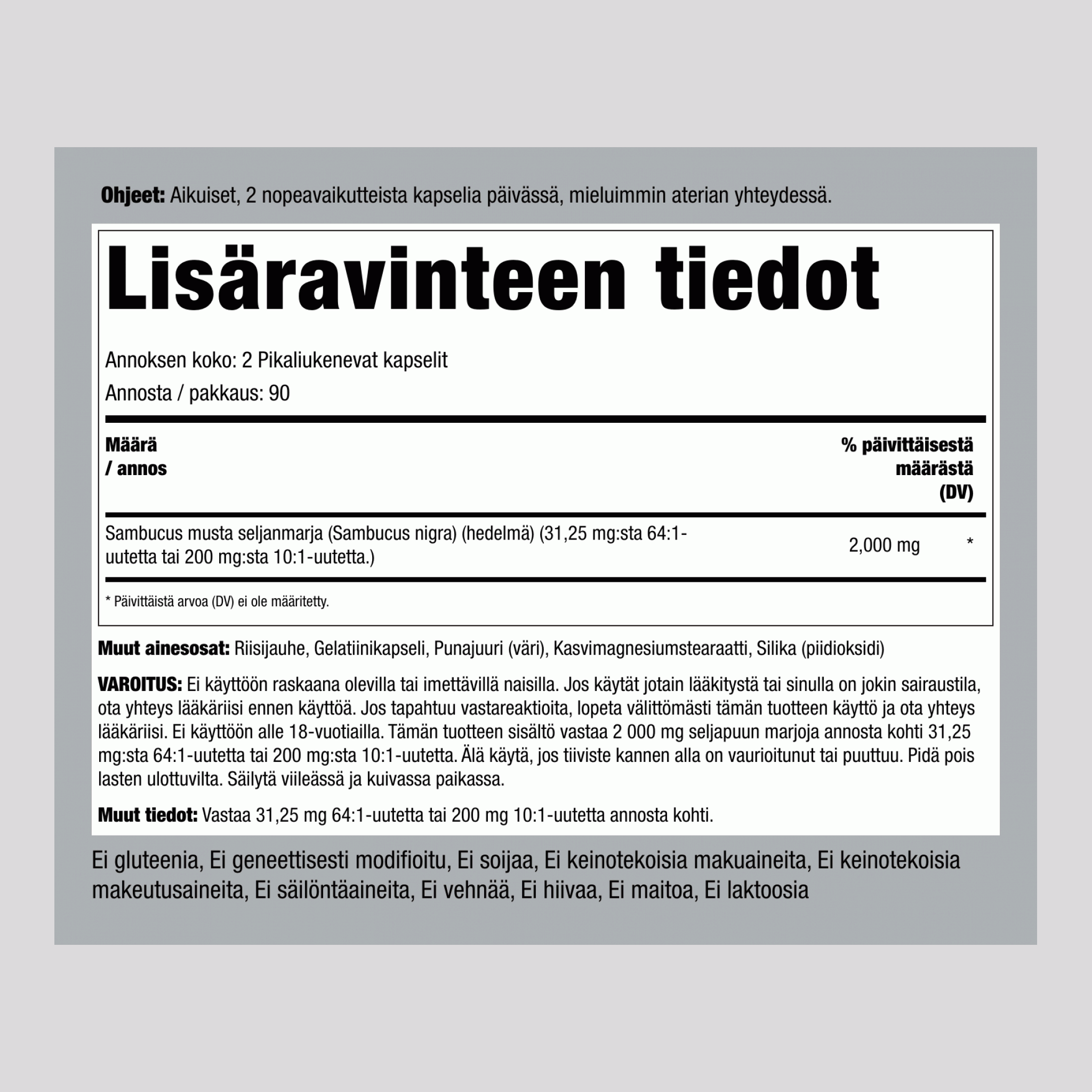 Selja 2000 mg/annos 180 Pikaliukenevat kapselit     