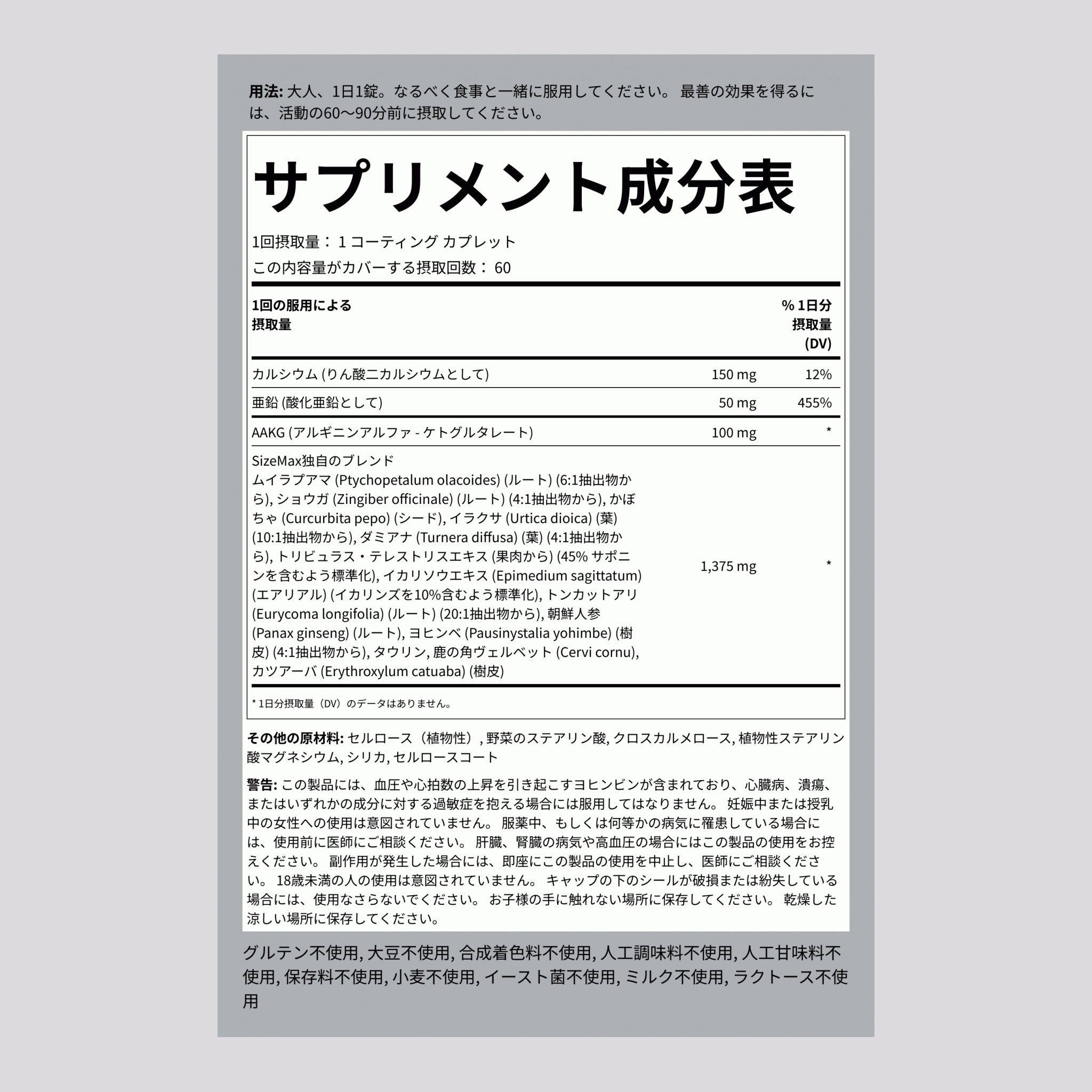 サイズマックス,  60 コーティング カプレット 2 ボトル