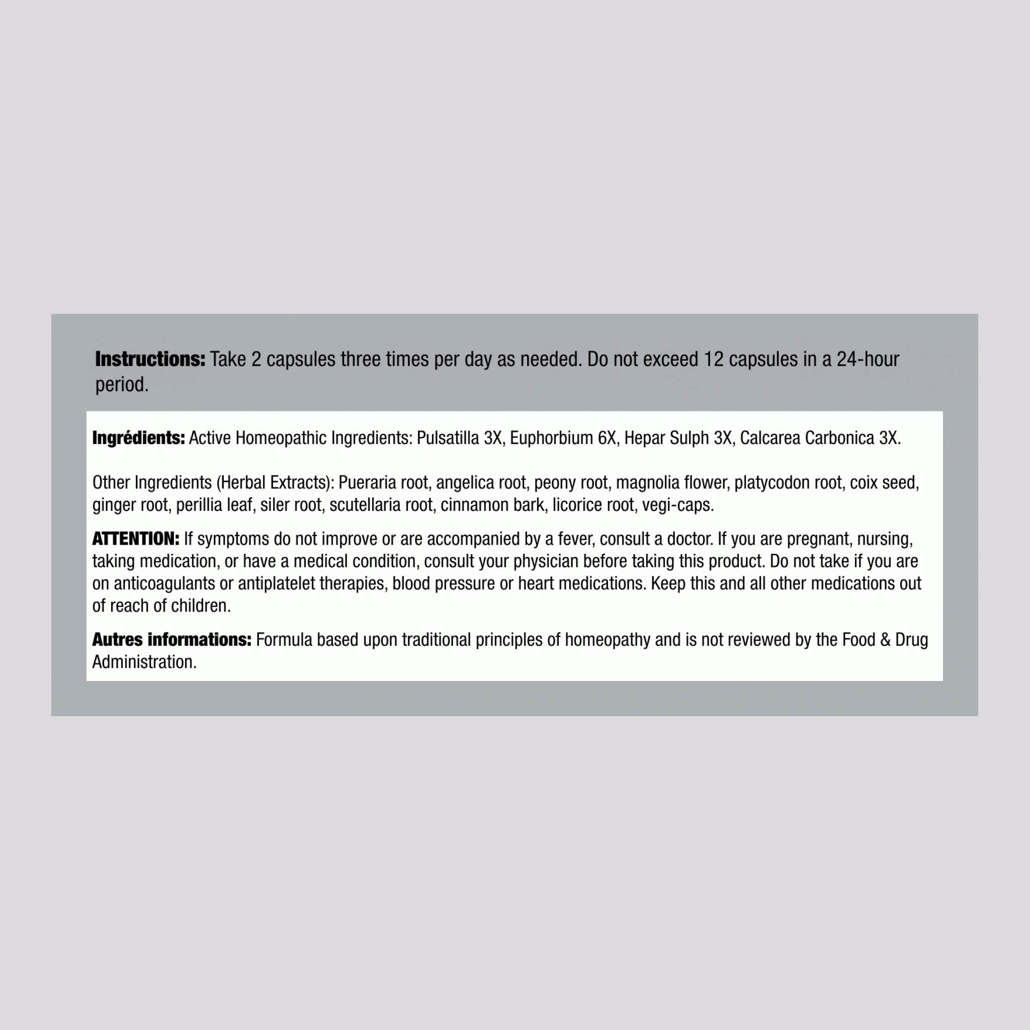 Sinus et oreilles dégagés 60 Gélules       