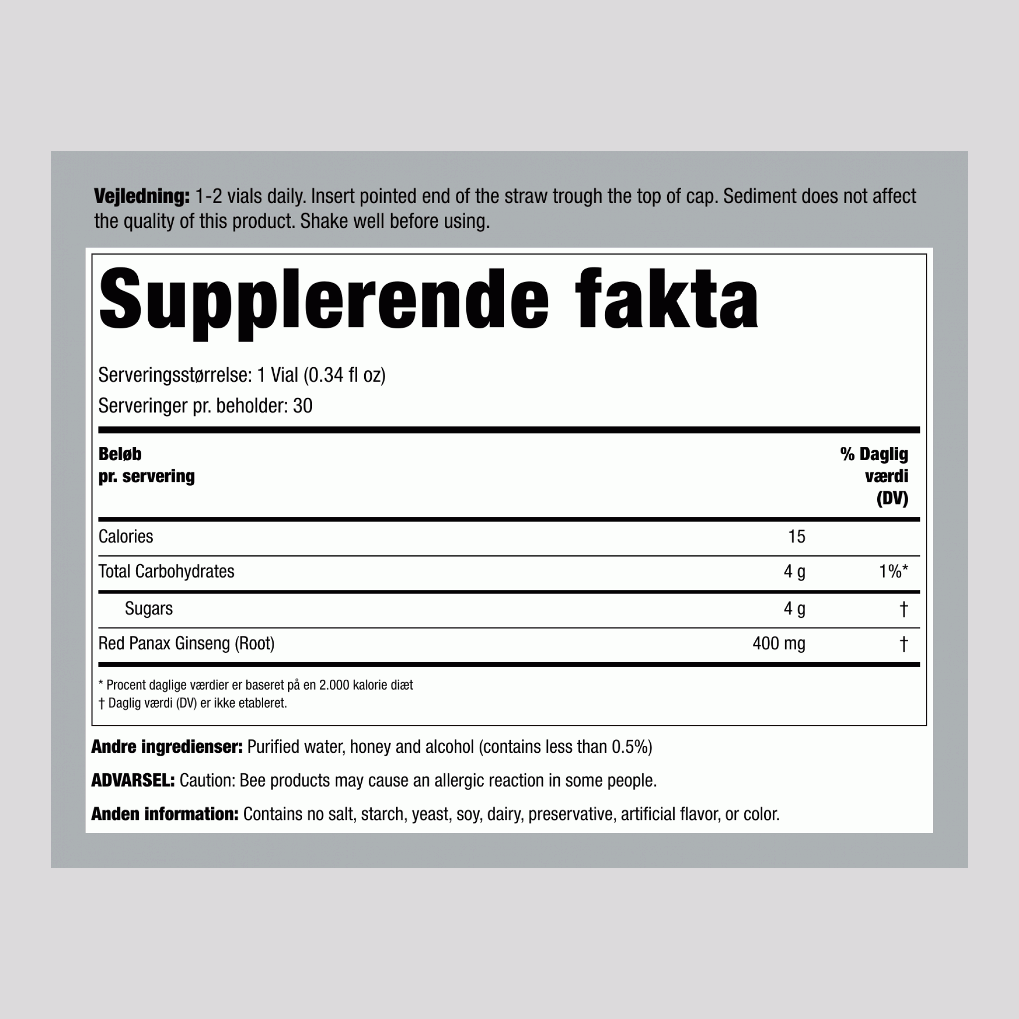 Flydende ekstrakt af rød panax-ginseng 10.2 fl oz 300 ml Flasker    