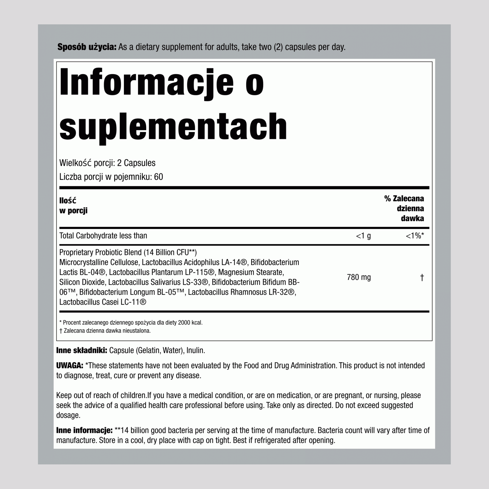Probiotyk PB8 120 Kapsułki       