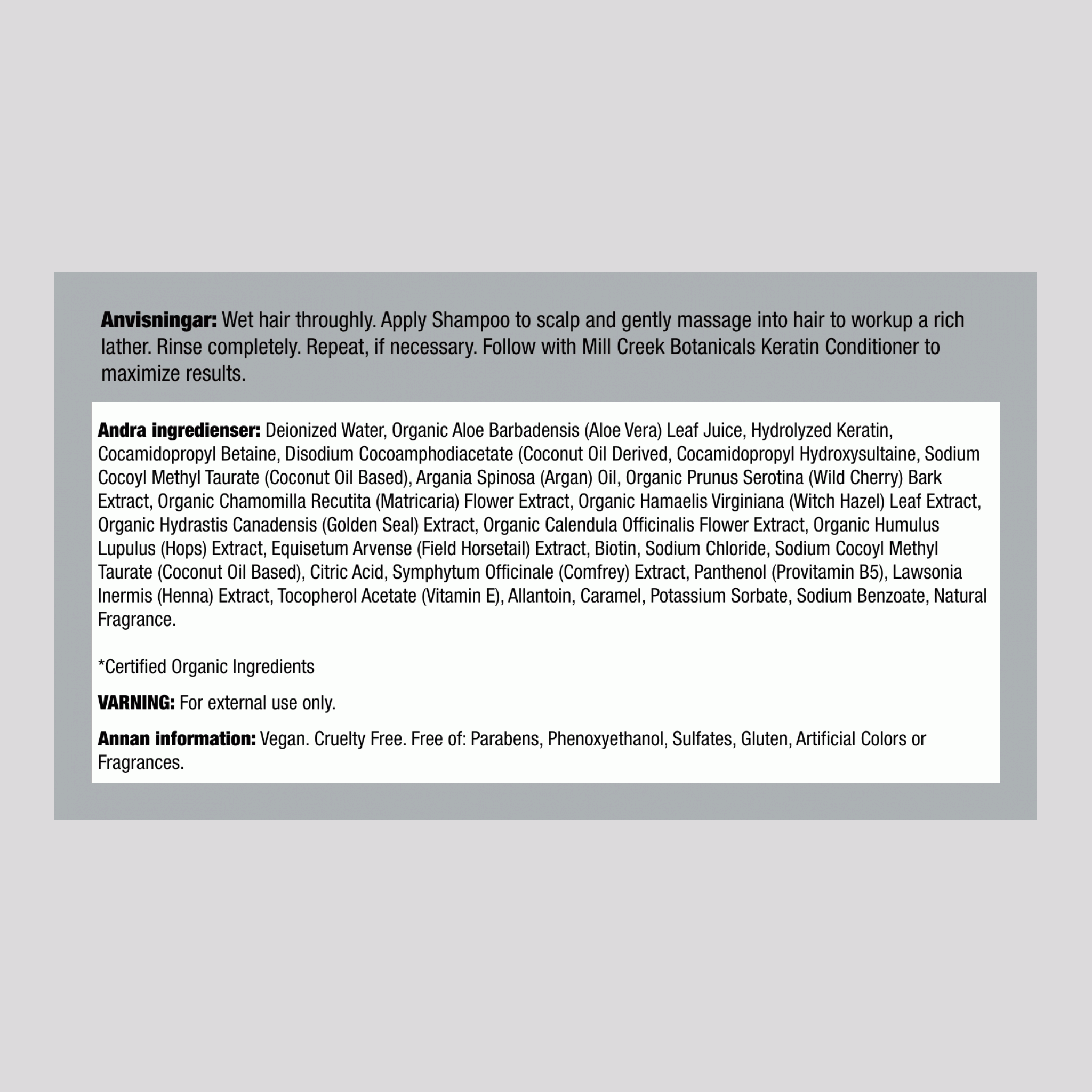 Keratinschampo 14 fl oz 414 ml Flaska    