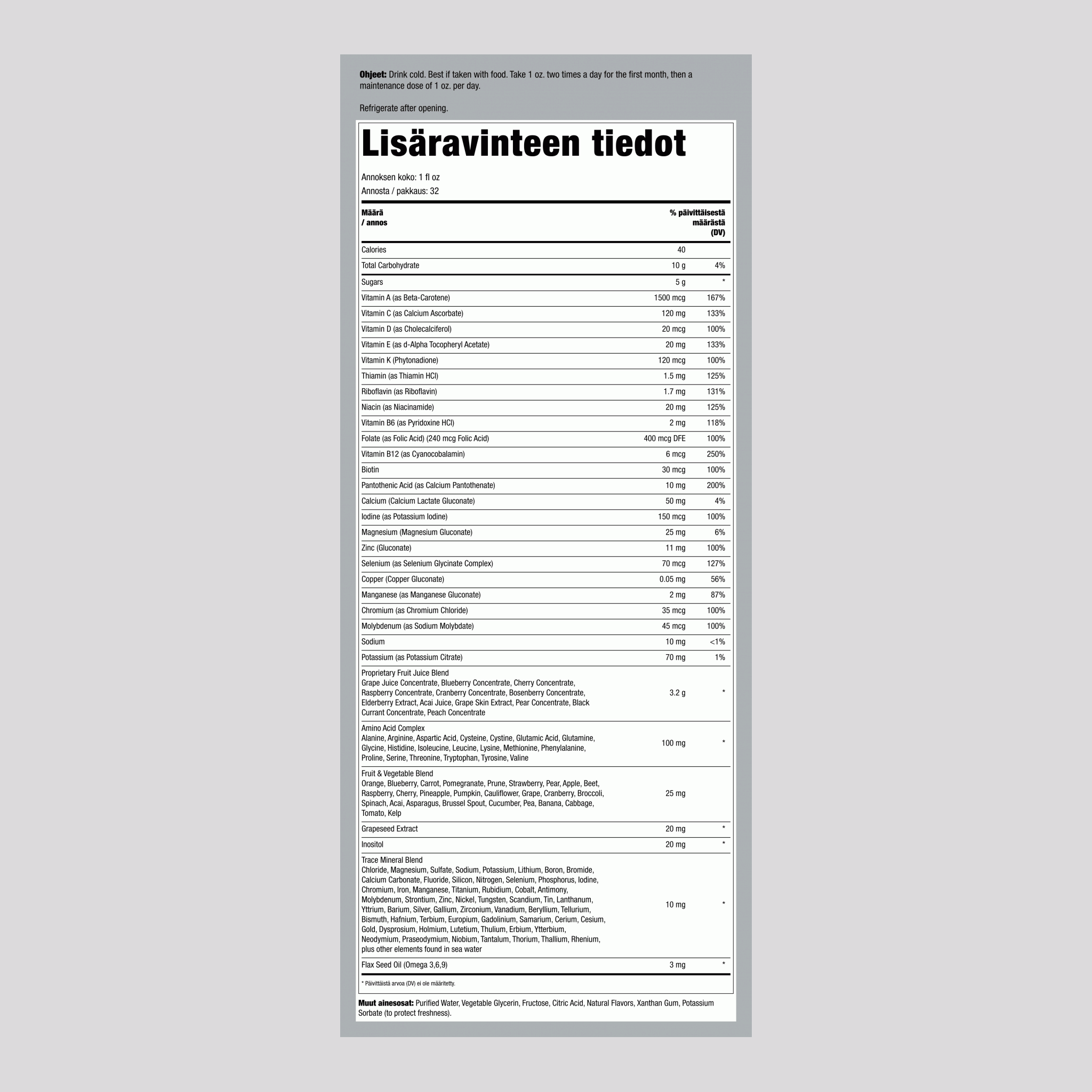 Balanced Essential Multi 32 fl oz 946 ml Pullo    