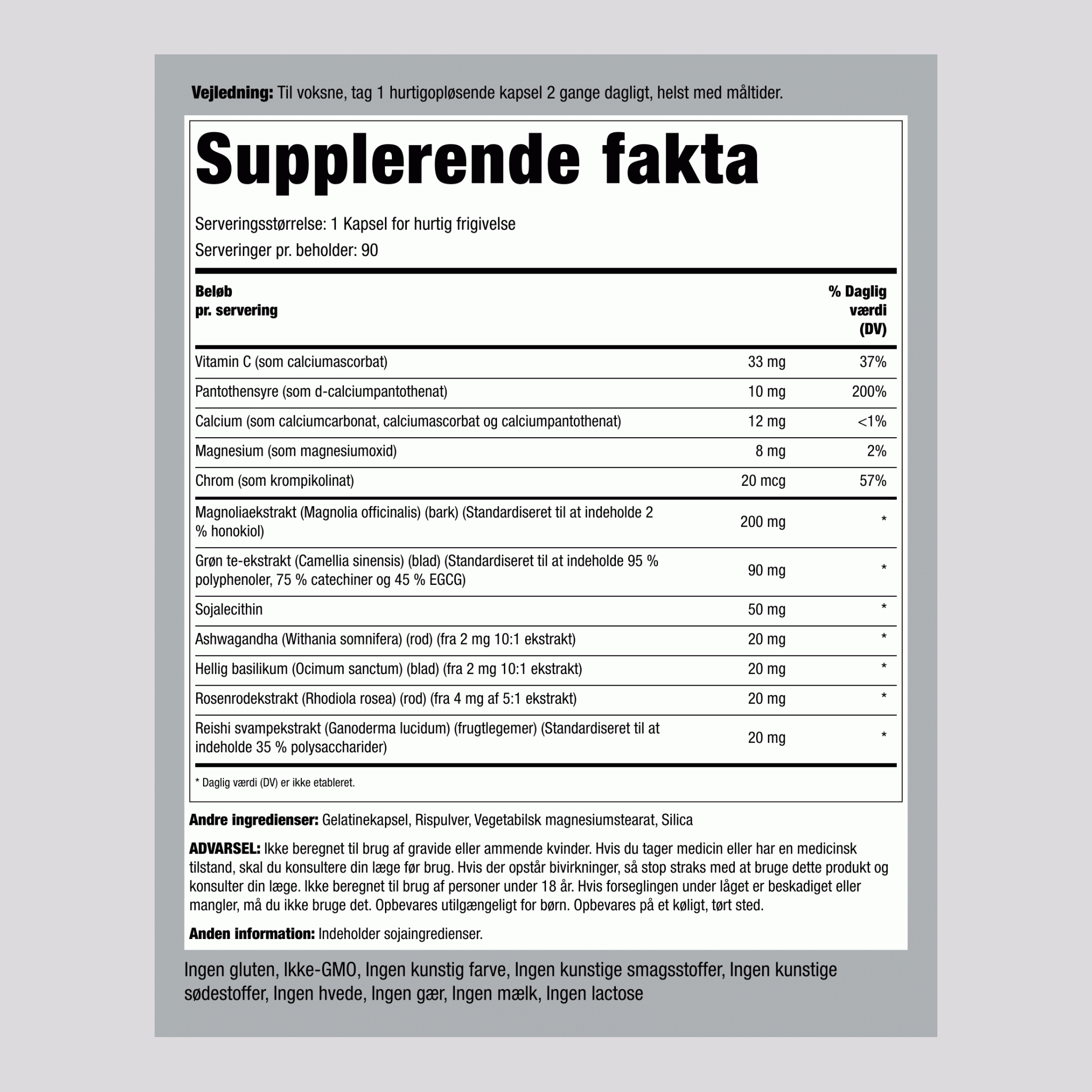 Super aide pour le Cortisol,  90 Gélules à libération rapide 2 Bouteilles