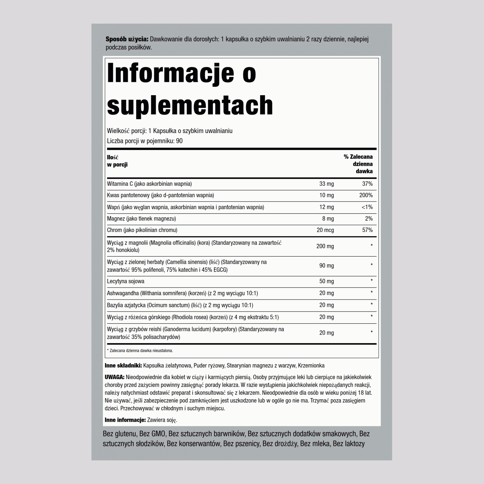 Super kortyzol,  90 Kapsułki o szybkim uwalnianiu 2 Butelki