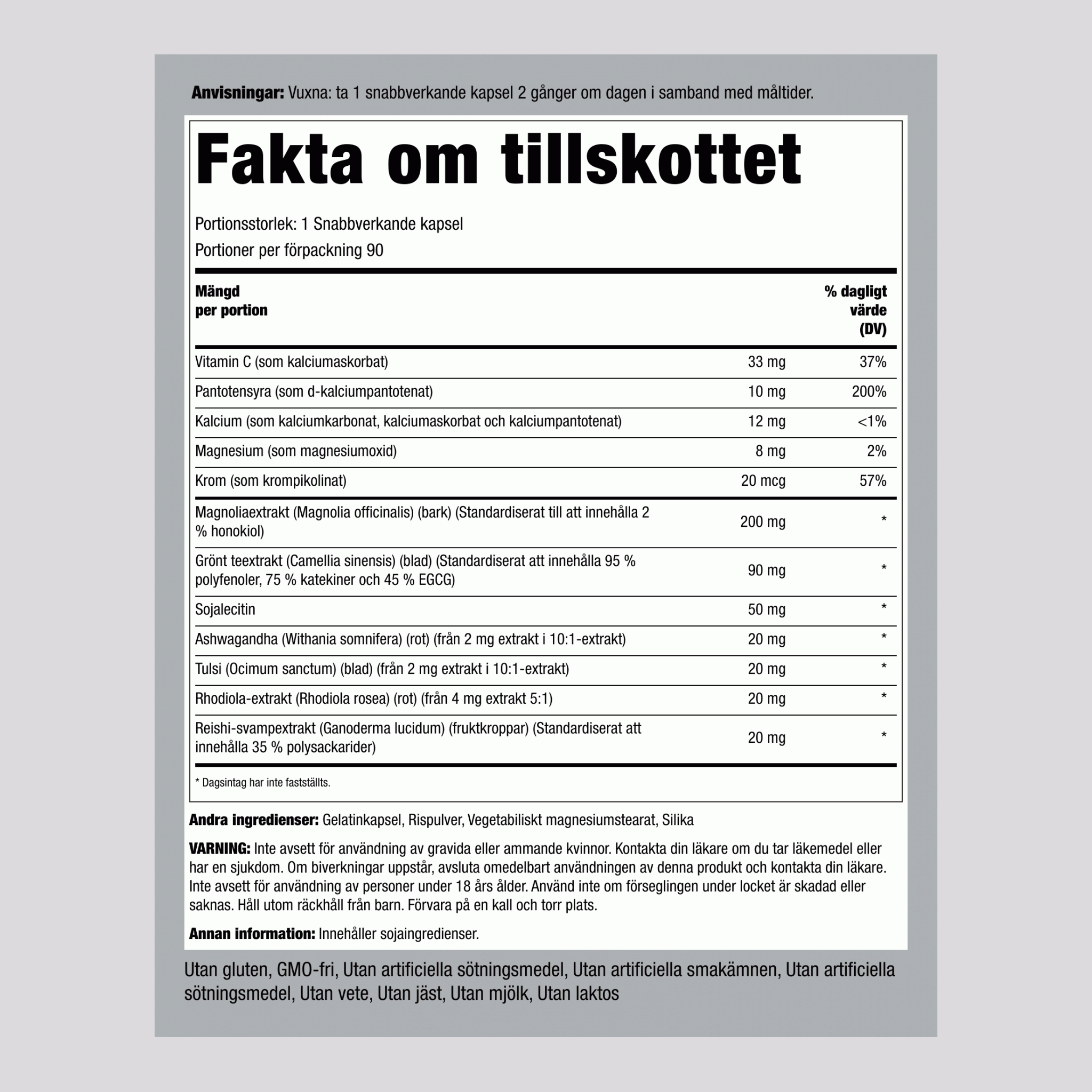 Super podpora za kortizol,  90 Kapsule s hitrim sproščanjem 2 Steklenice