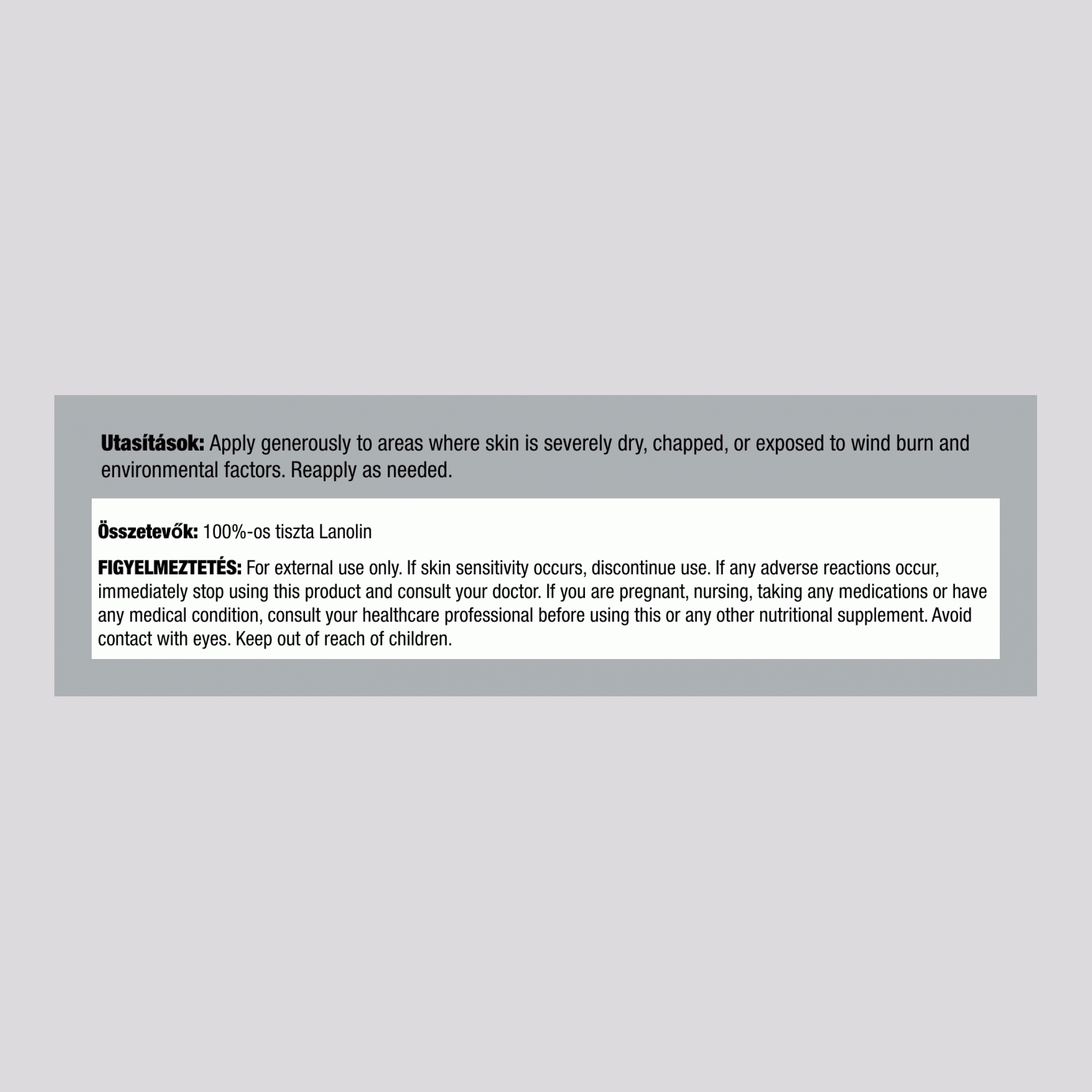 Tiszta lanolinkrém 7 fl oz 207 ml Korsó 2 Tégely   