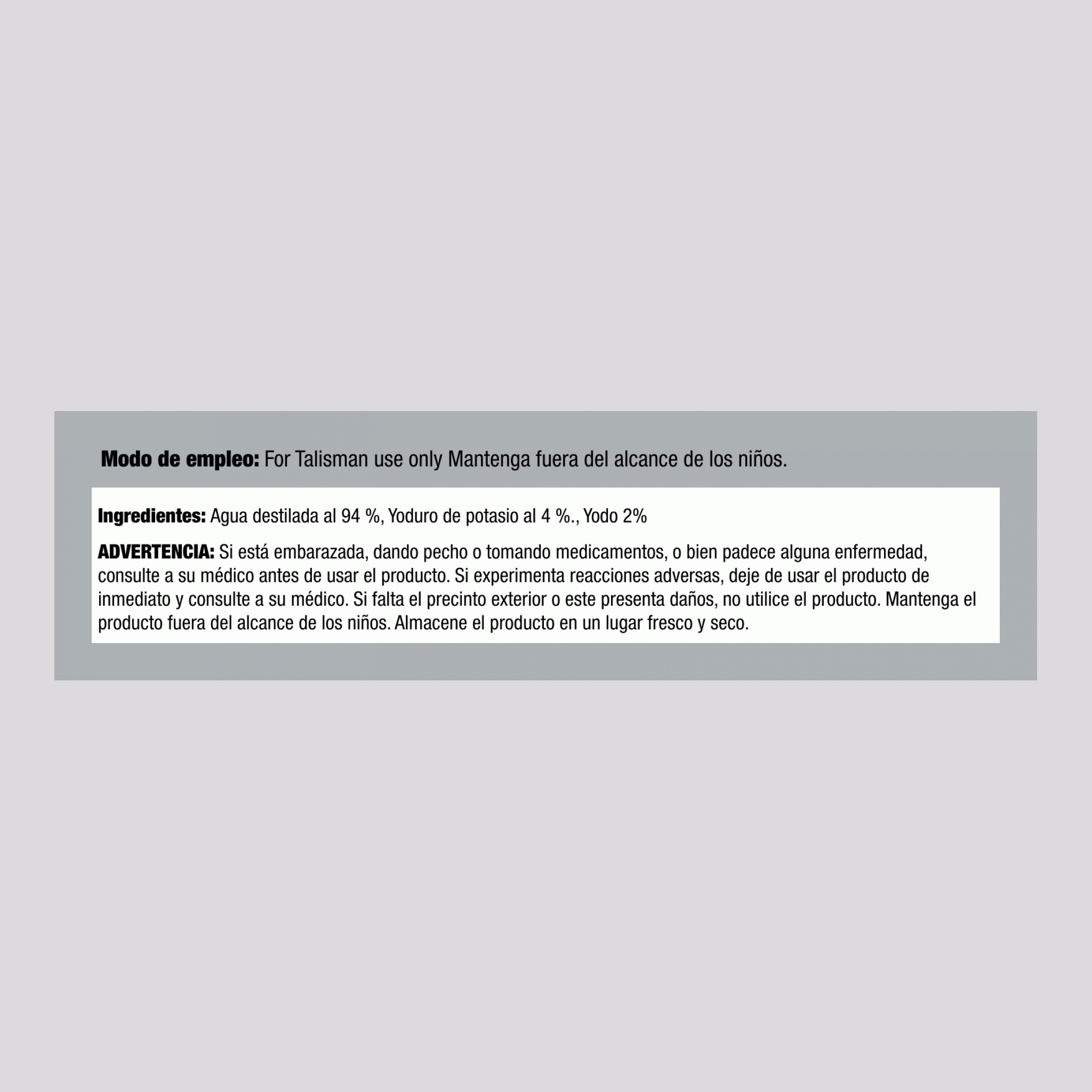 Solución de yodo de lugol (2 %),  2 fl oz 59 ml Frasco con dosificador 2 Frascos con dosificador