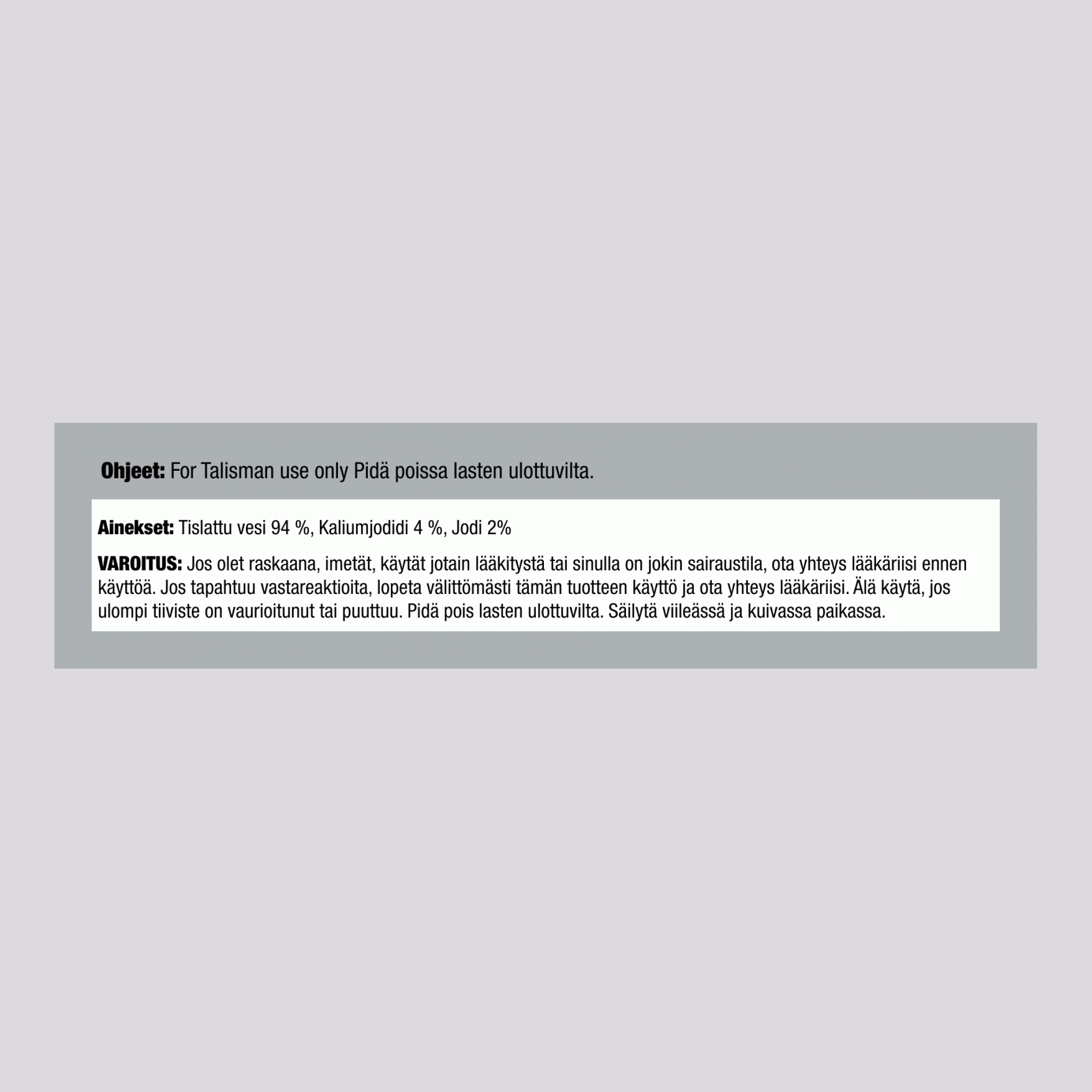 Lugolin jodiliuos (2 %),  2 fl oz 59 ml Pipettipullo 2 Pipettipullot