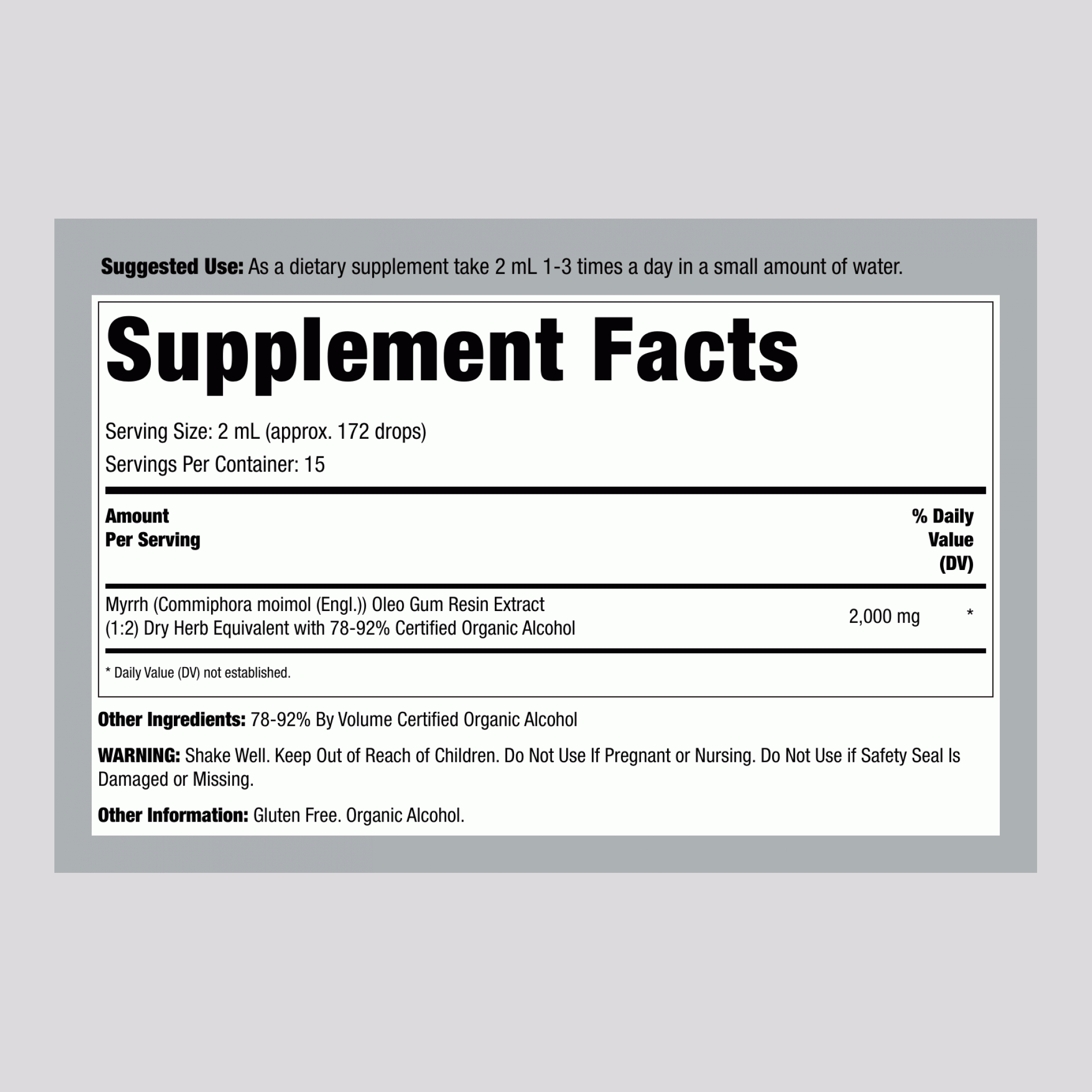 沒藥膠提取液  1 fl oz 30 毫升 滴管瓶    