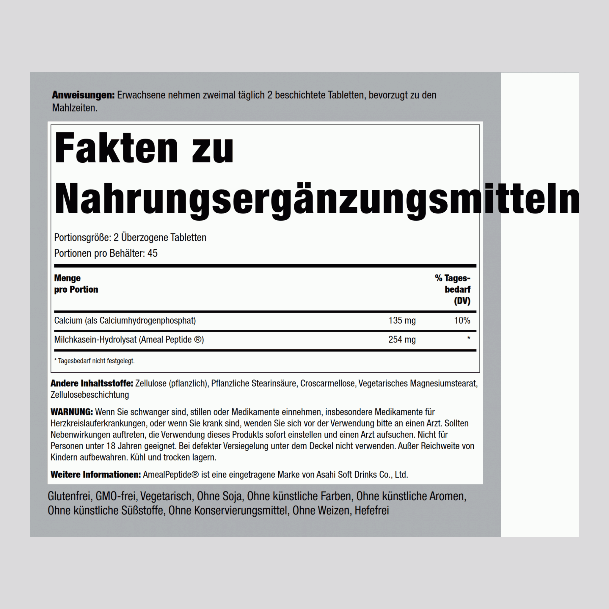 Blutdruckunterstützende Formel 90 Tabletten       