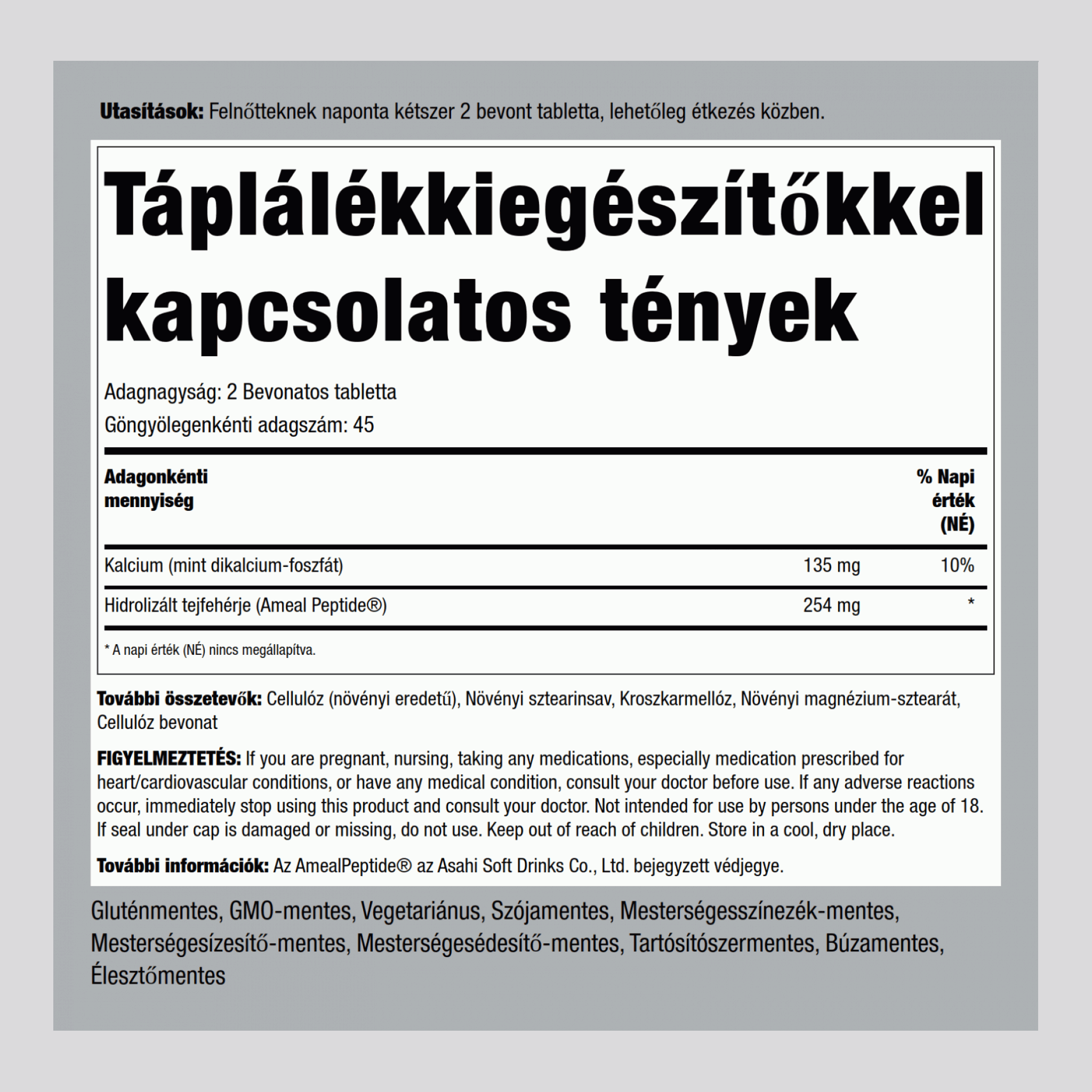 Vérnyomástámogató képlet 90 Tabletta       