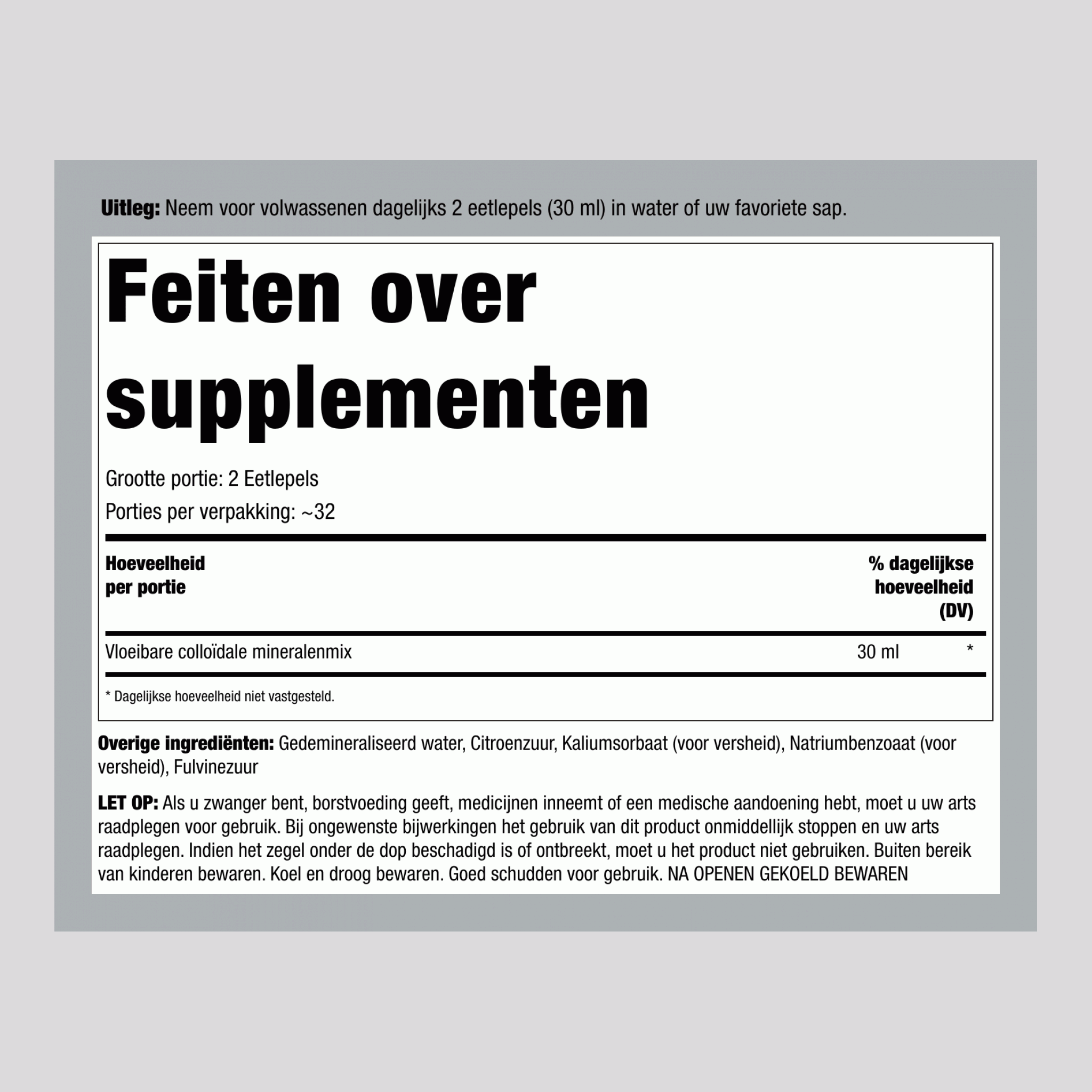 Colloïdaalmineralen (zonder smaak),  32 fl oz 946 ml Fles 2 Flessen