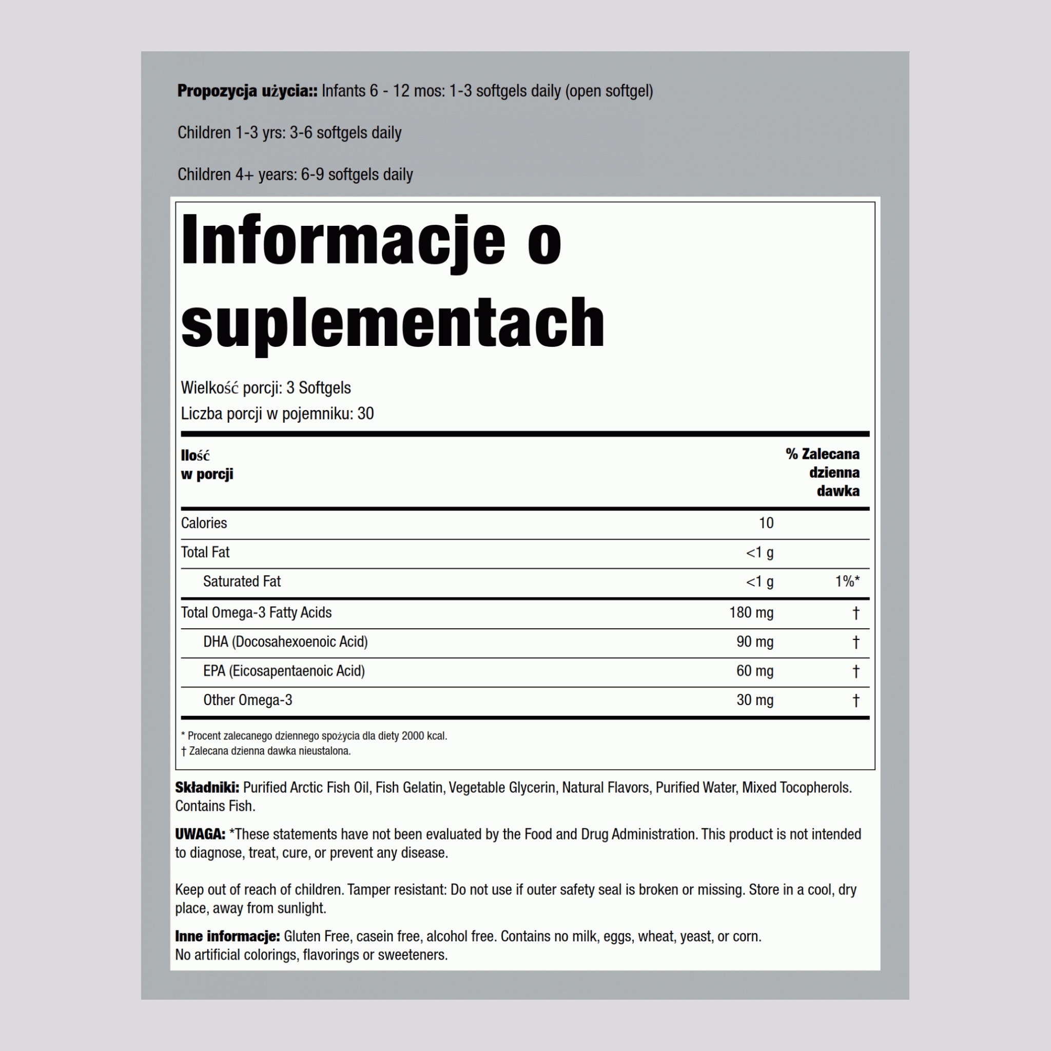 Czyste DHA do żucia dla dzieci, o naturalnym smaku jagód 90 Tabletki żelowe       