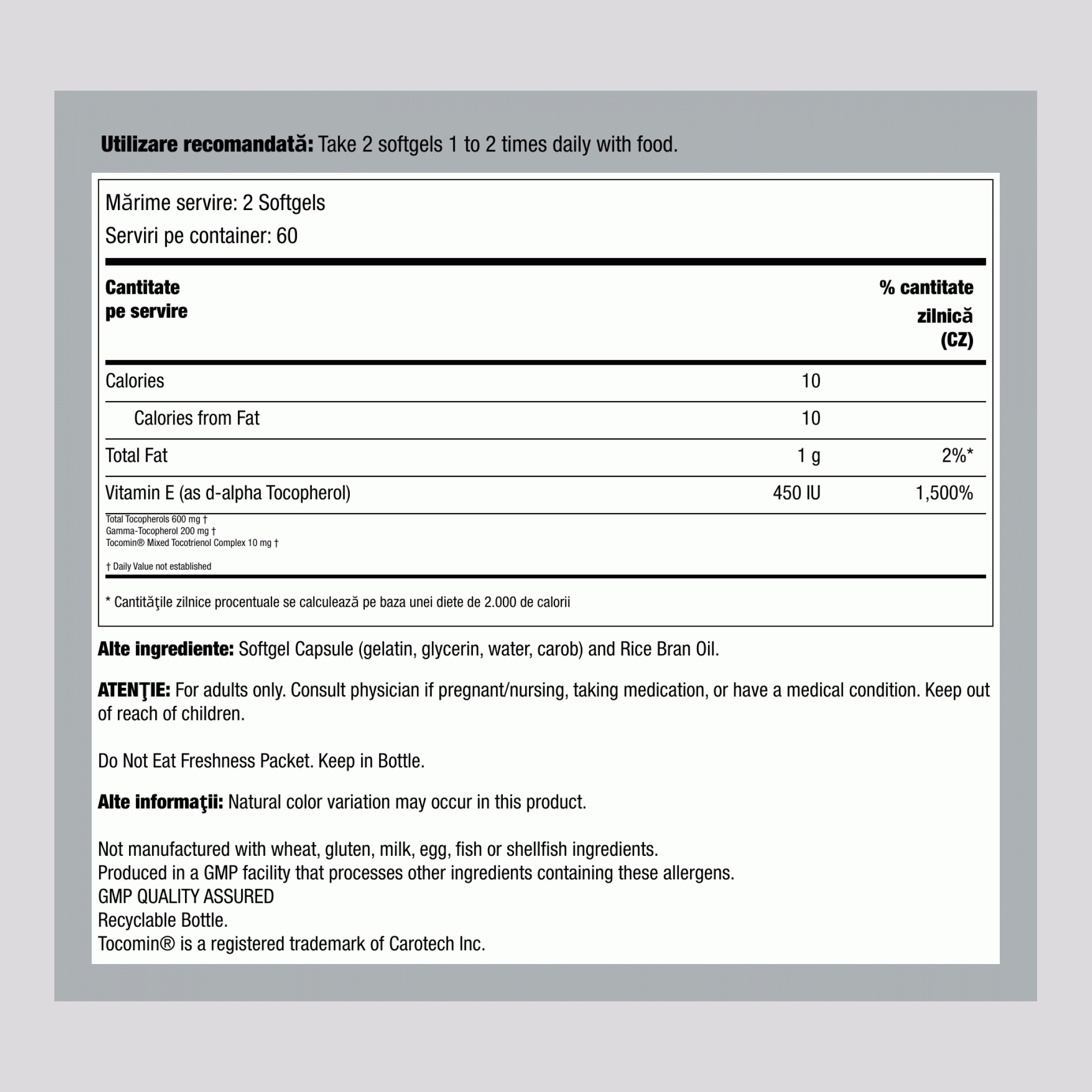 Təkmilləşdirilmiş Qamma E 120 Capsule moi       