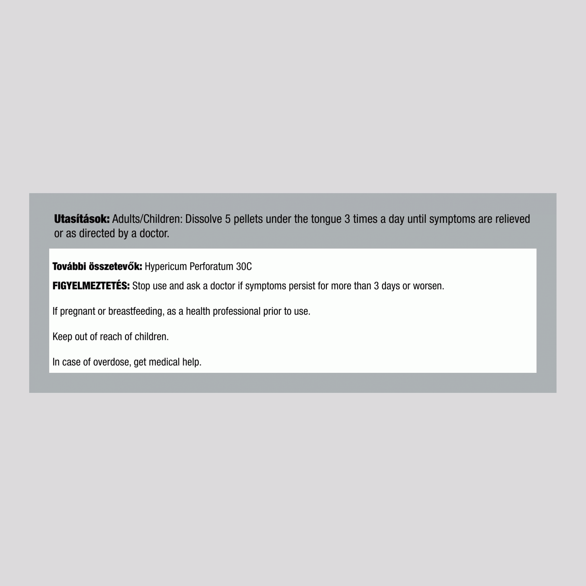 Orbáncfű 30X homeopátiás idegfájdalom, 80 Pirula       