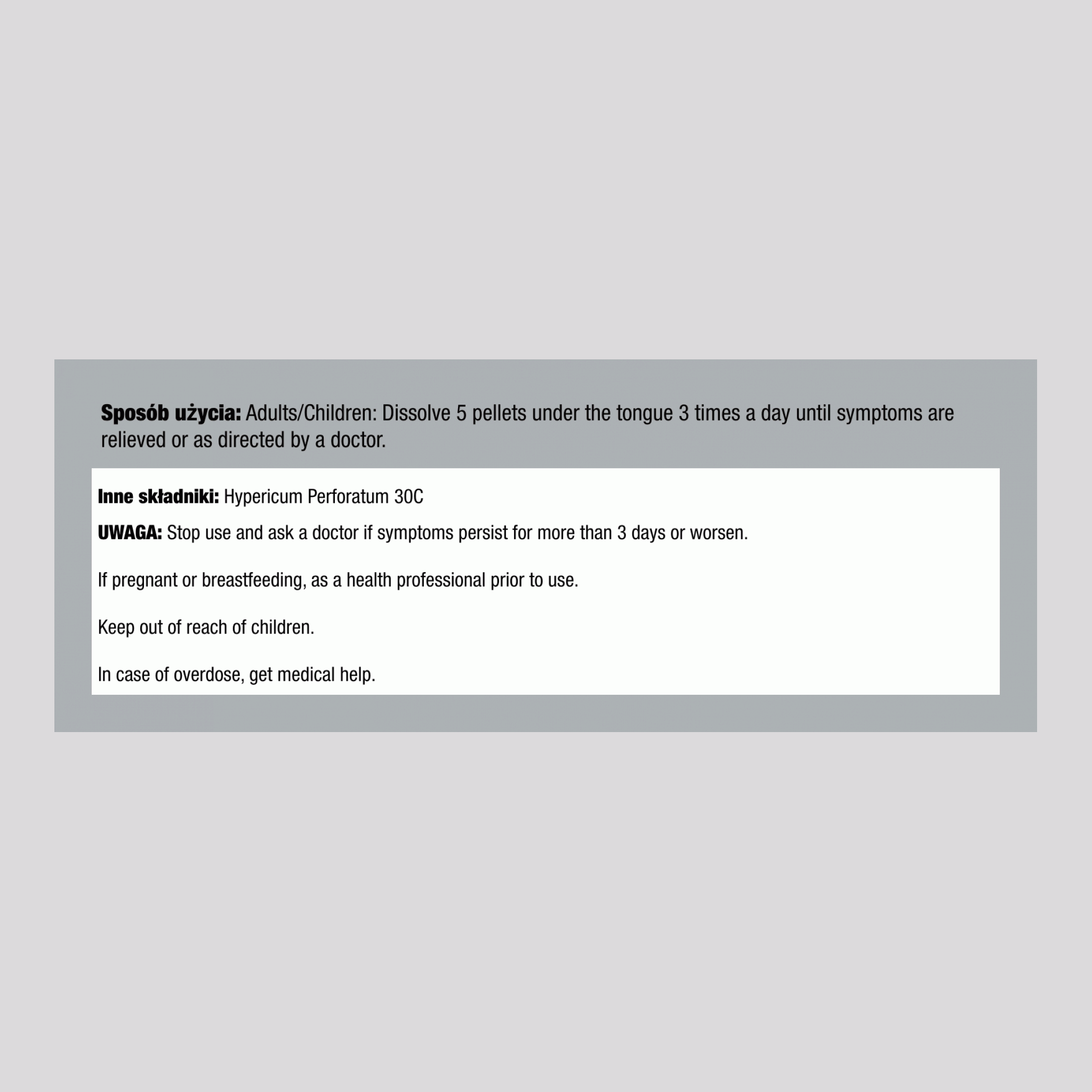 Dziurawiec zwyczajny 30X Homeopatyczne Nerwobóle, 80 Granulki       