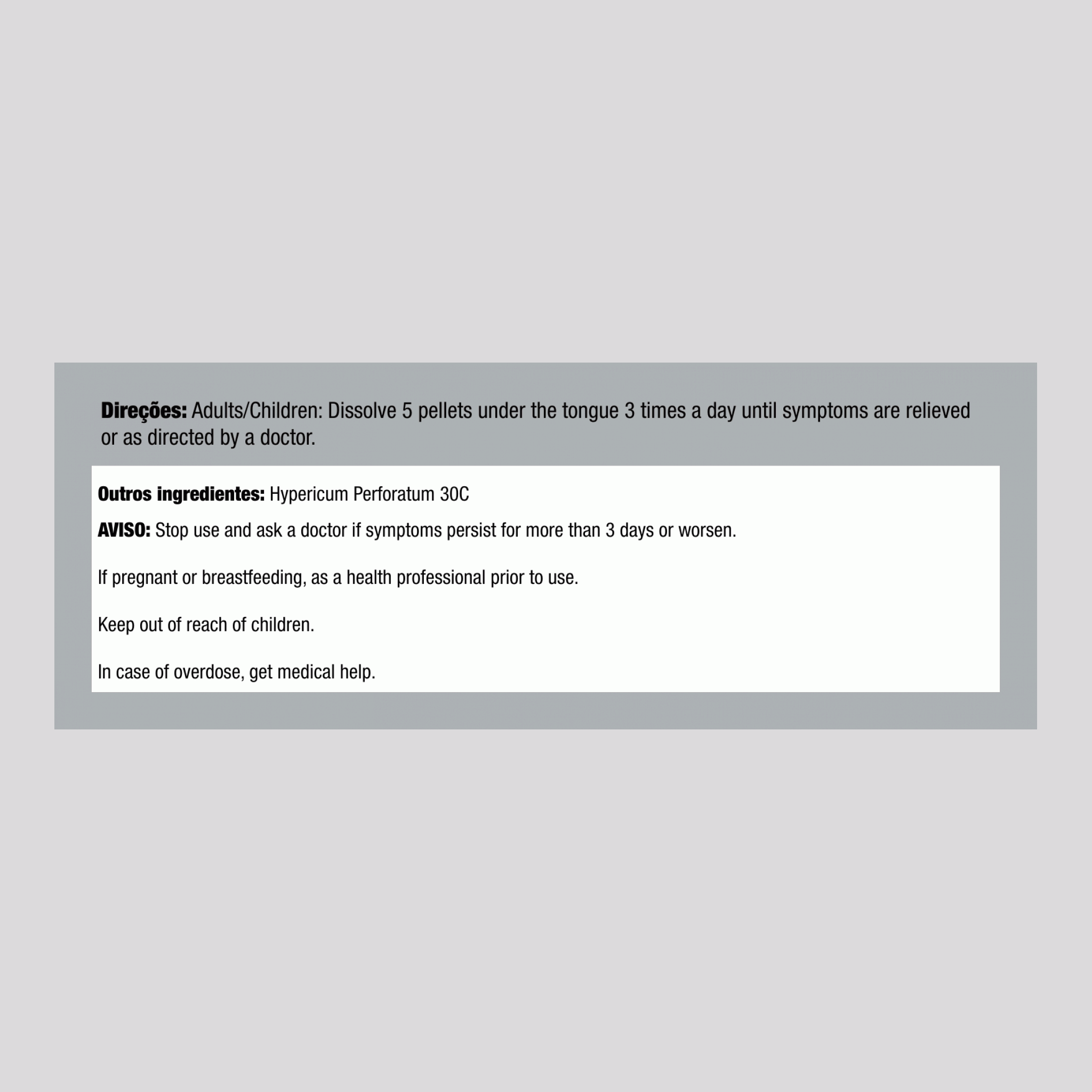 Hypericum Perforatum 30X Homeopathic Dores nos Nervos 80 Granulados       