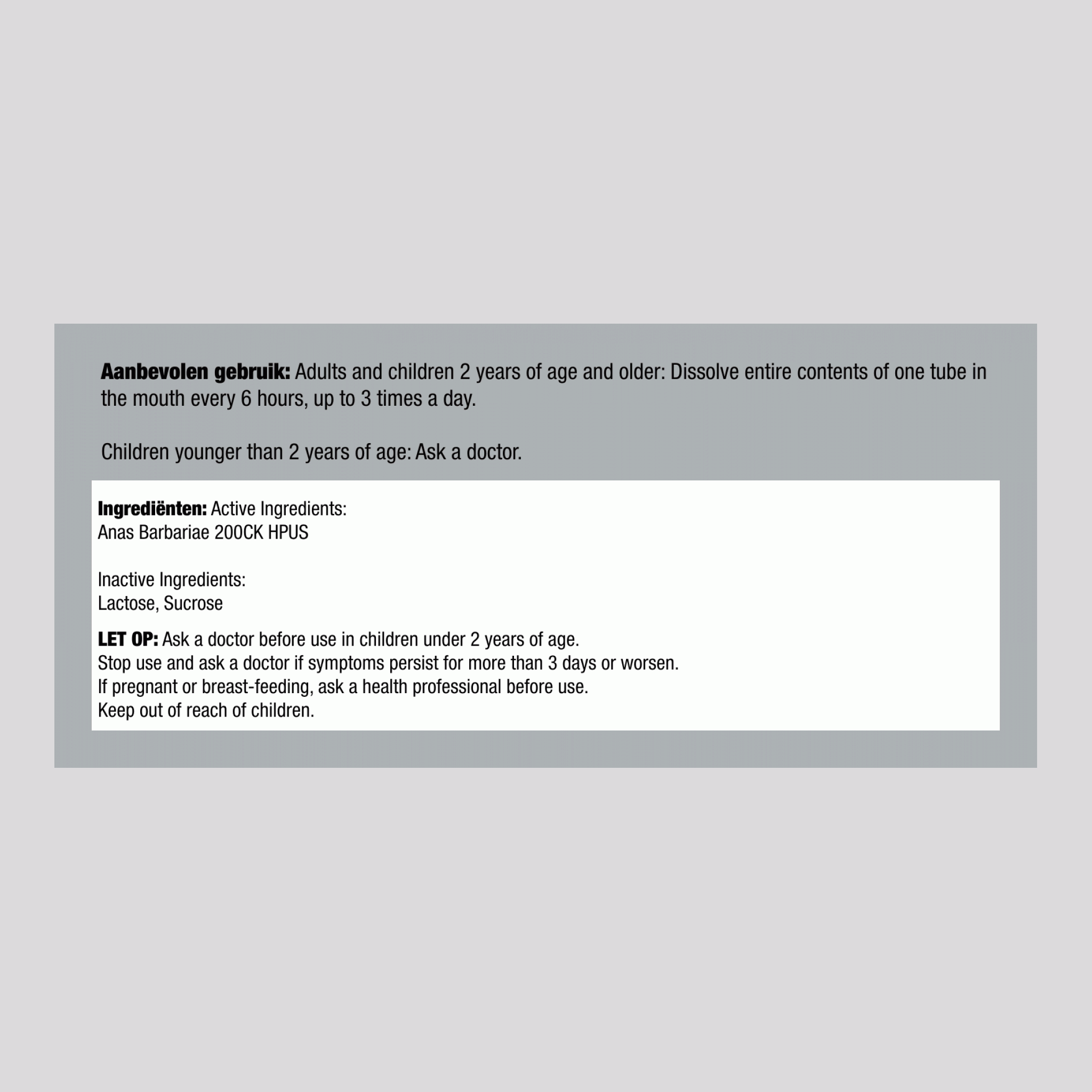 Oscillococcinum homeo lichamelijke pijn, rillingen, vermoeidheid 30 Telling       