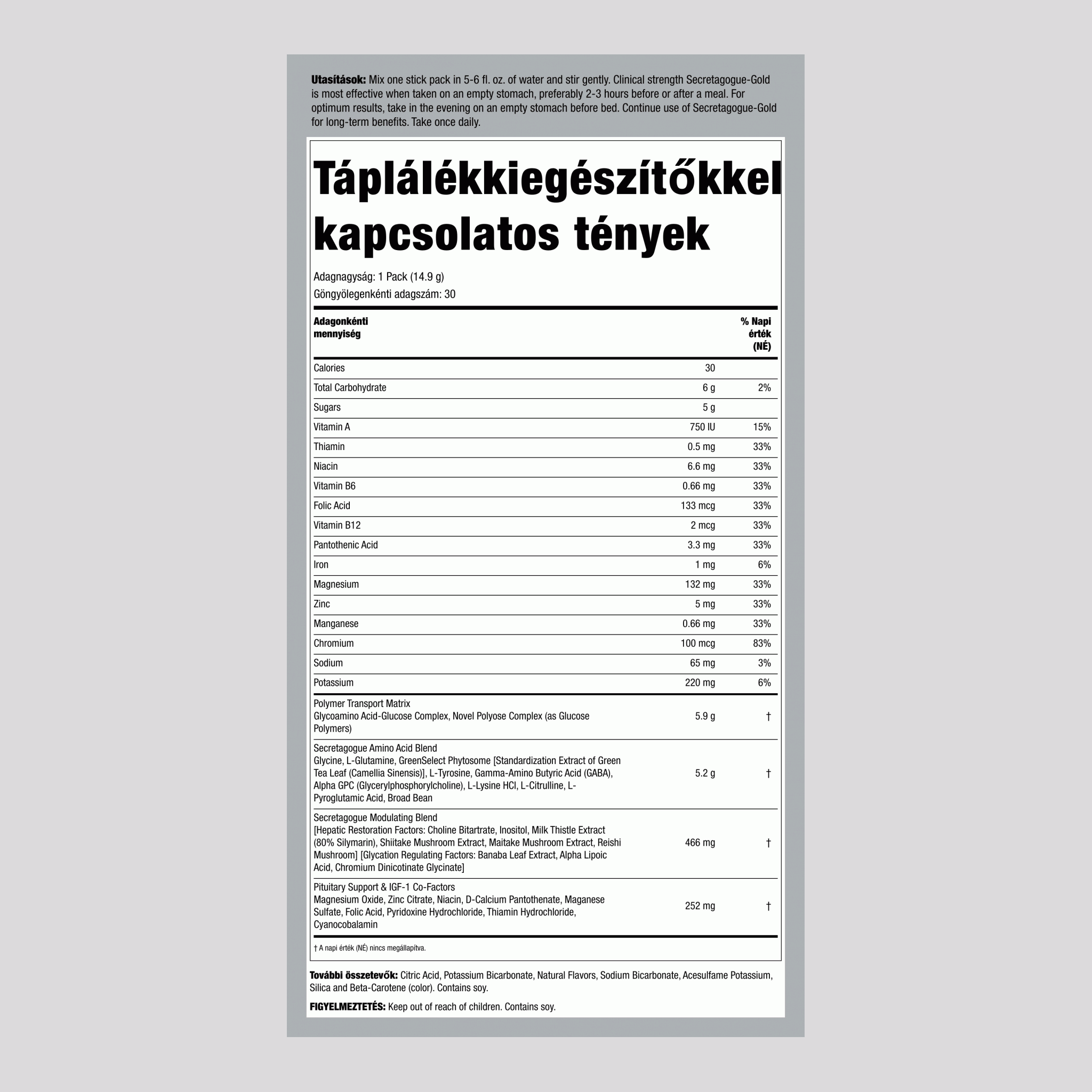 Secretagogue Gold (narancs) 30 Csomag       