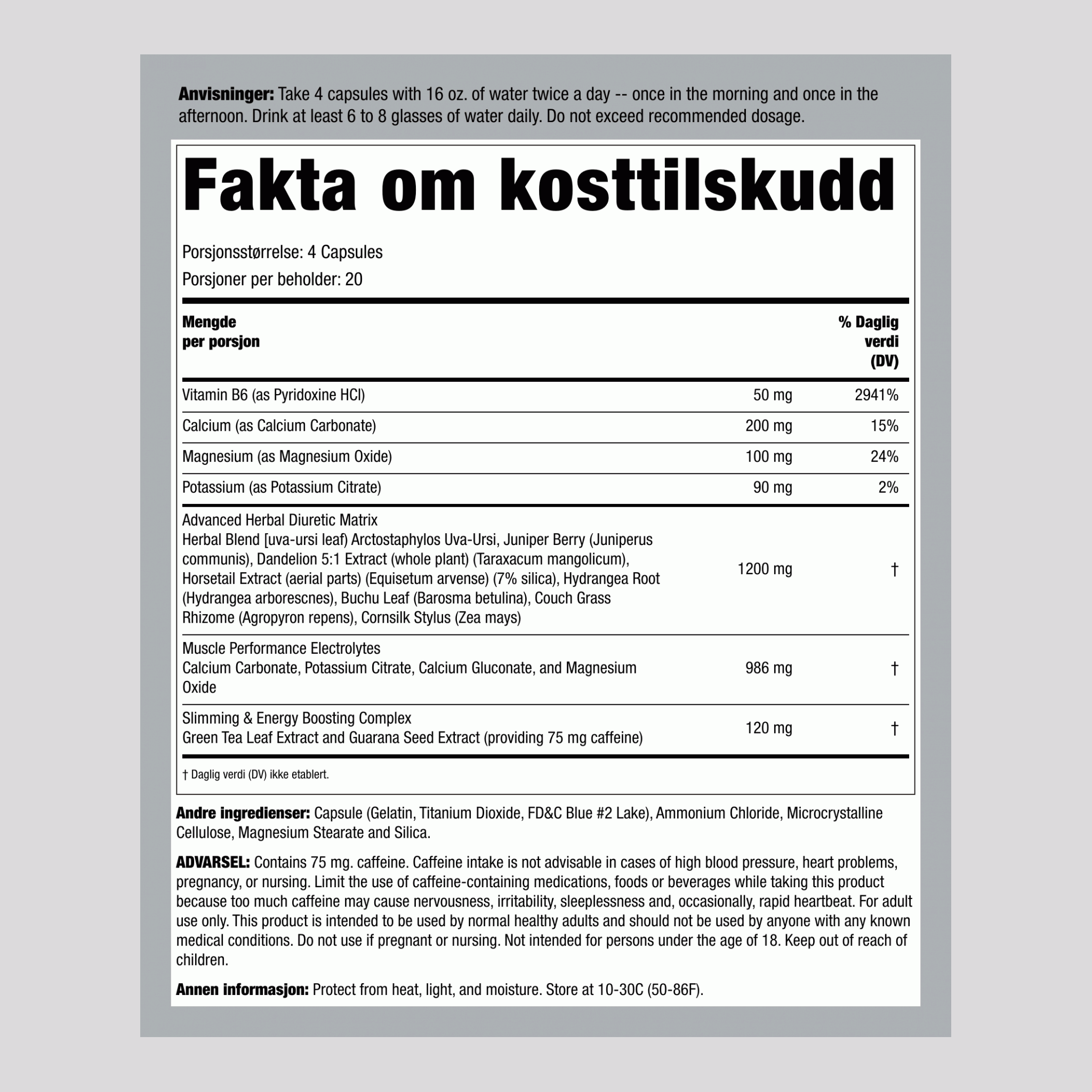 Xpel diuretika 80 Kapsler       