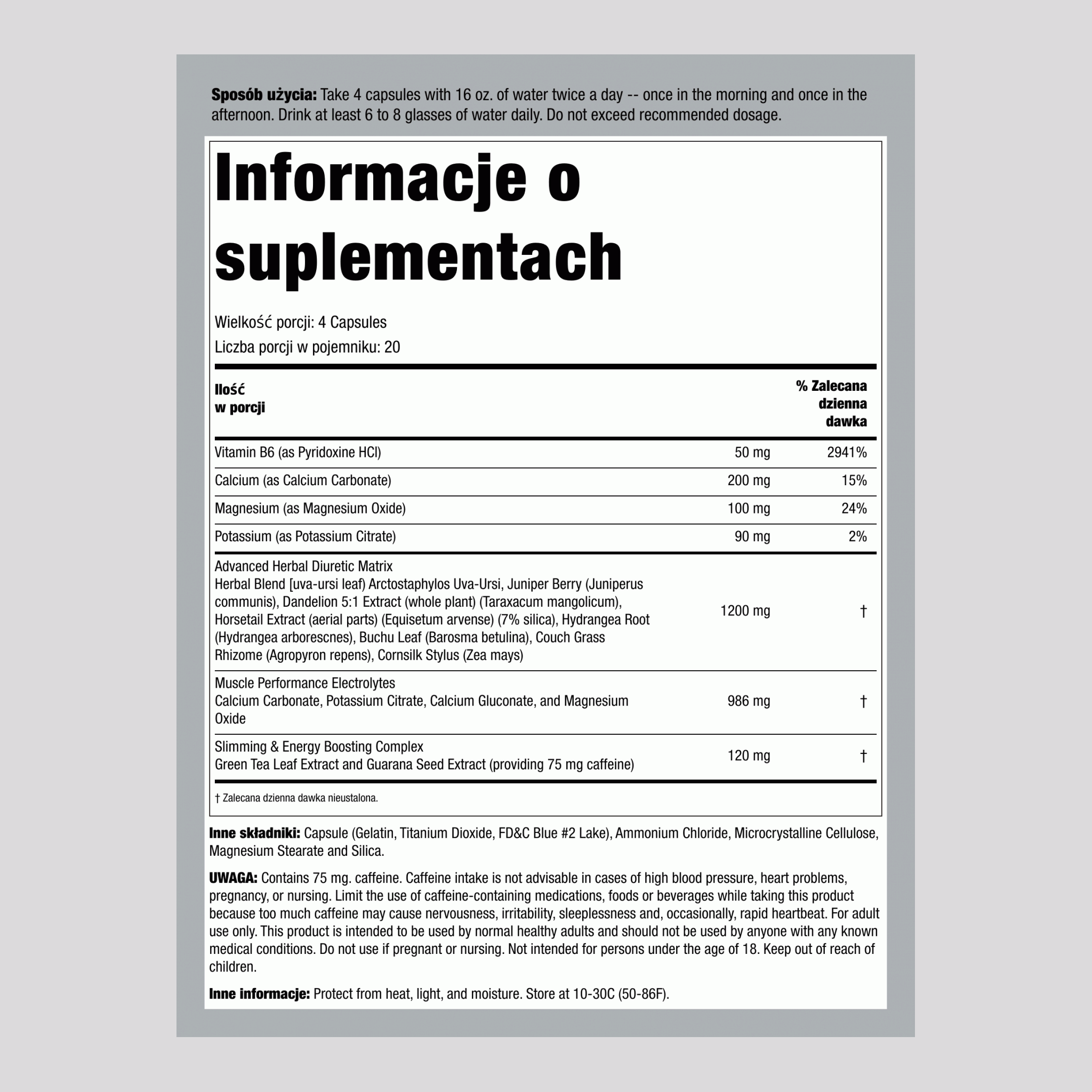 Xpel Diuretic 80 Kapsułki       