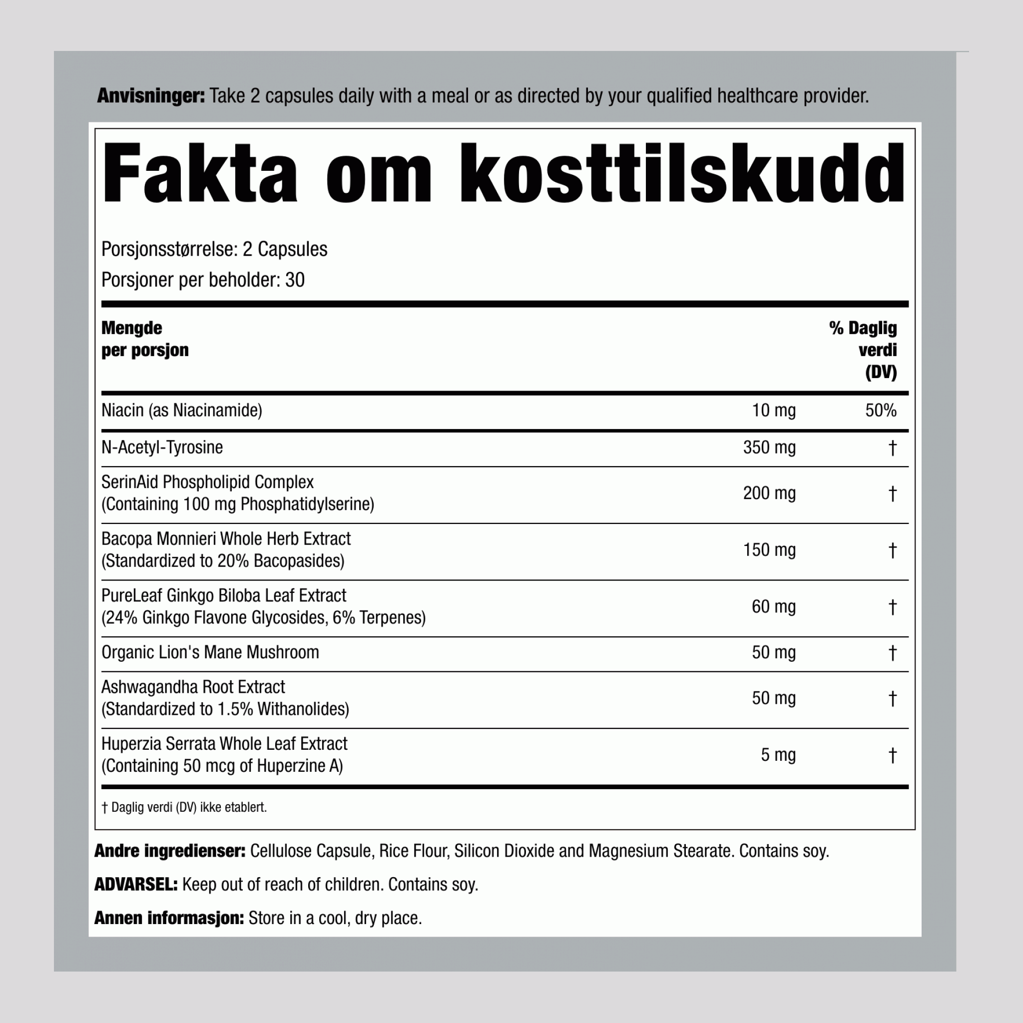 N.O. Xplode før trening-pulver (fruktpunsj) 60 Kapsler       