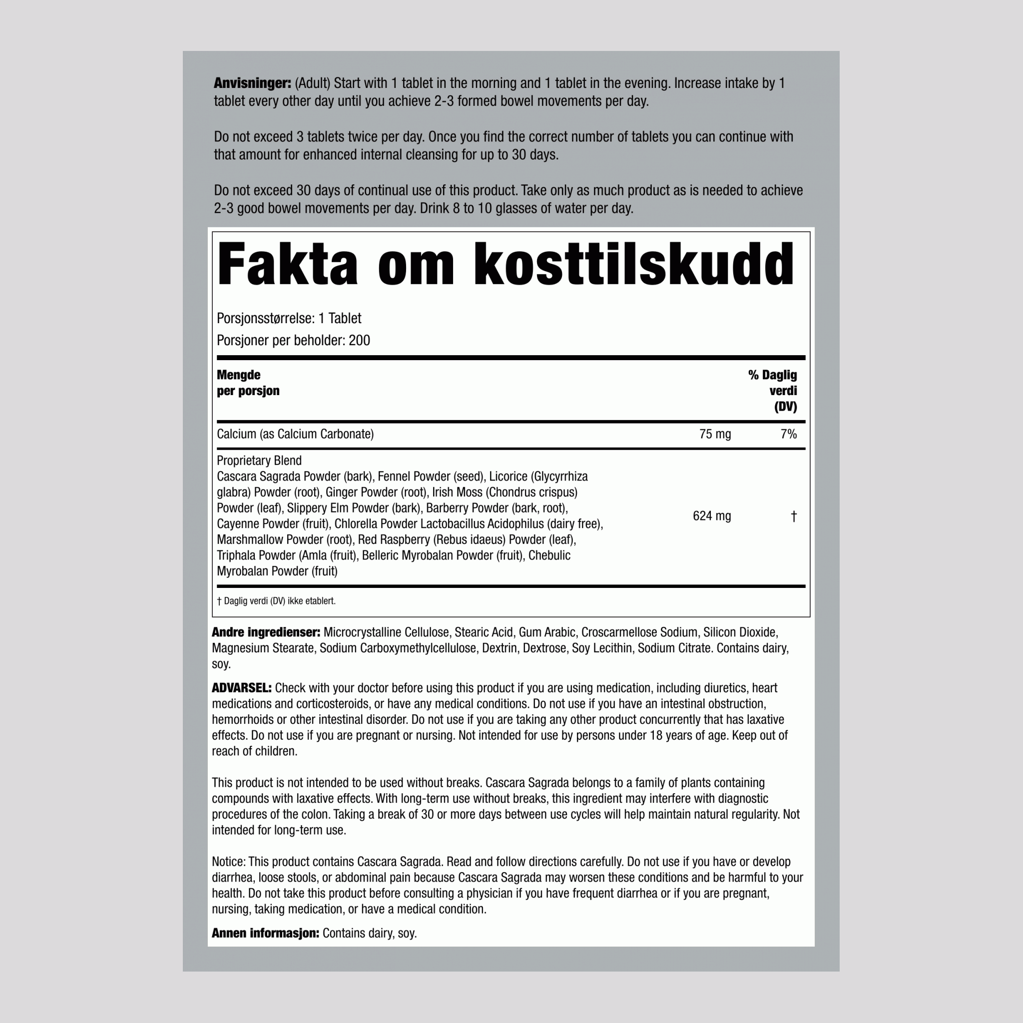 Superrensing 200 Tabletter       