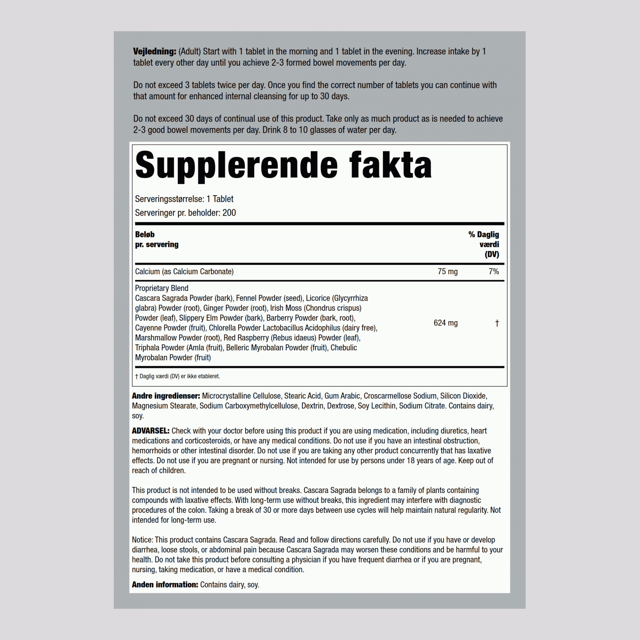 Super-rens 200 Tabletter       