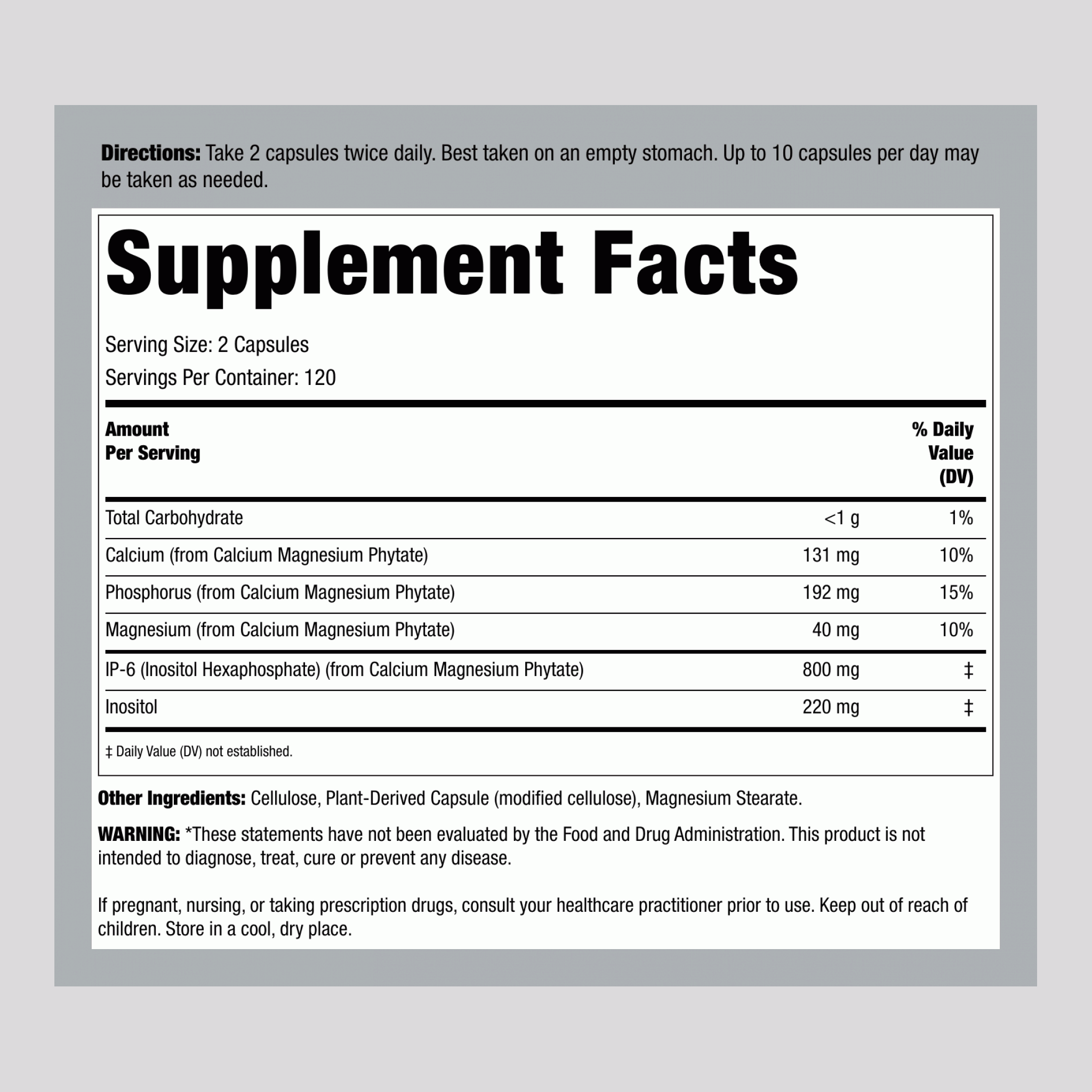 深層免疫修復IP-6六磷酸肌醇 240 素食專用膠囊       