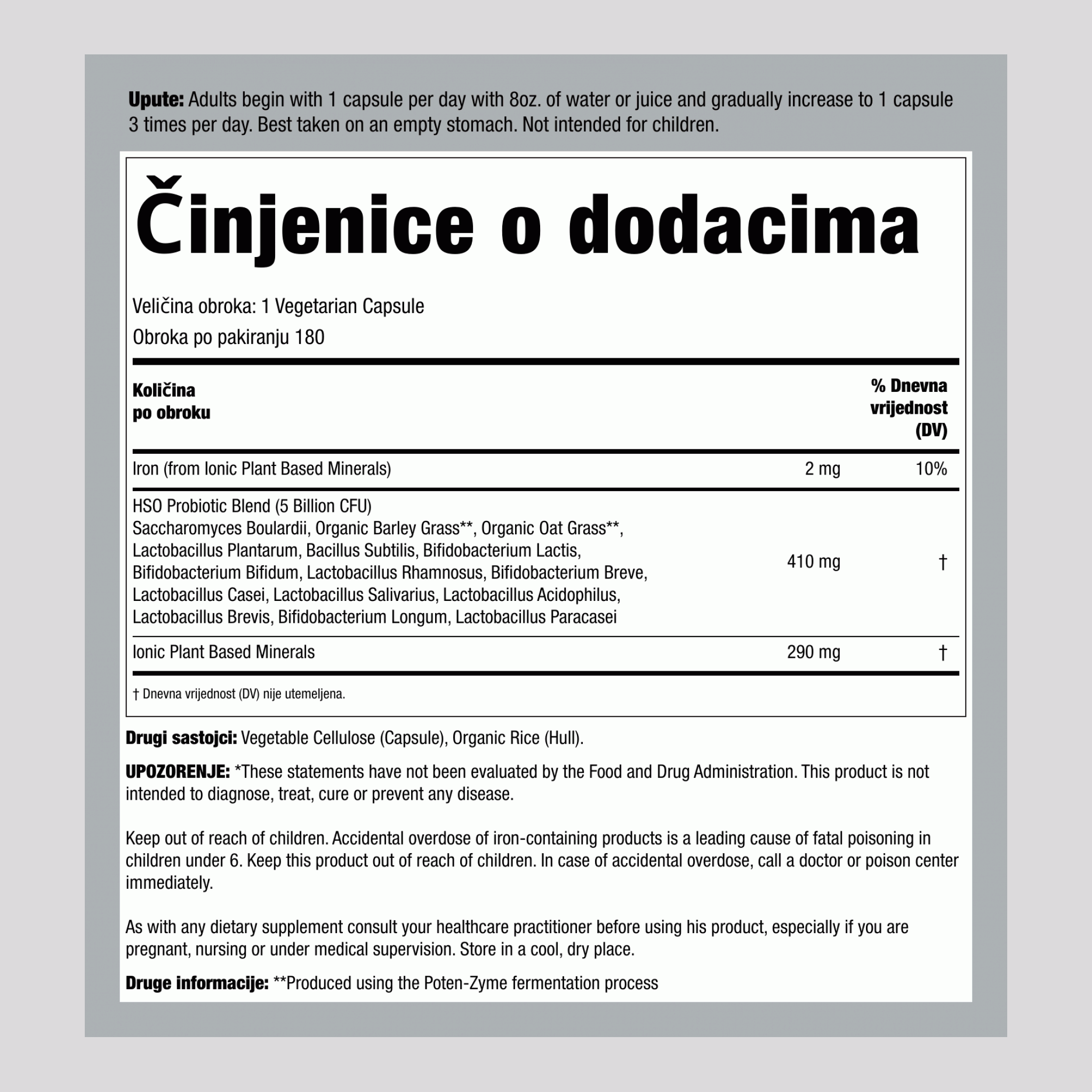 Primal Defense Ultra probiotska formula 180 Vegetarijanske kapsule       