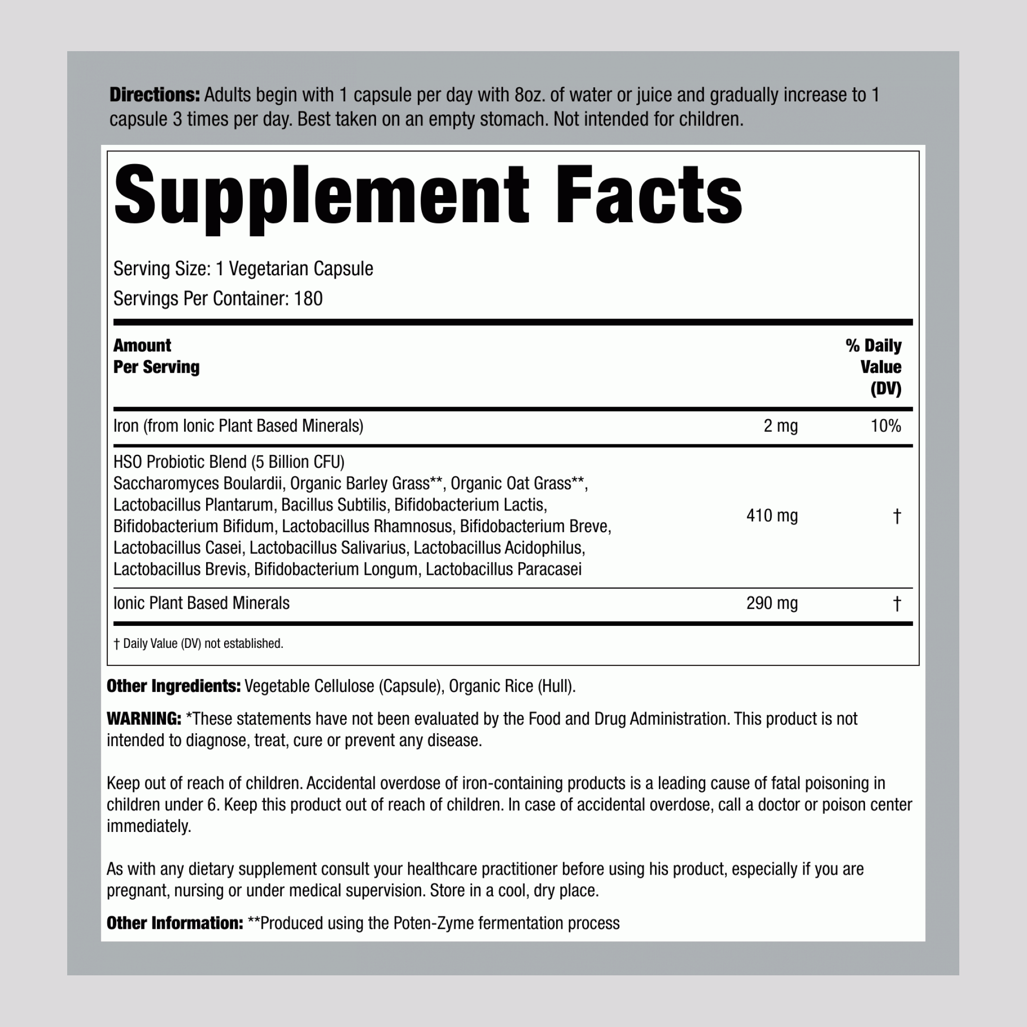 原始防禦超級益生菌配方 180 素食專用膠囊       
